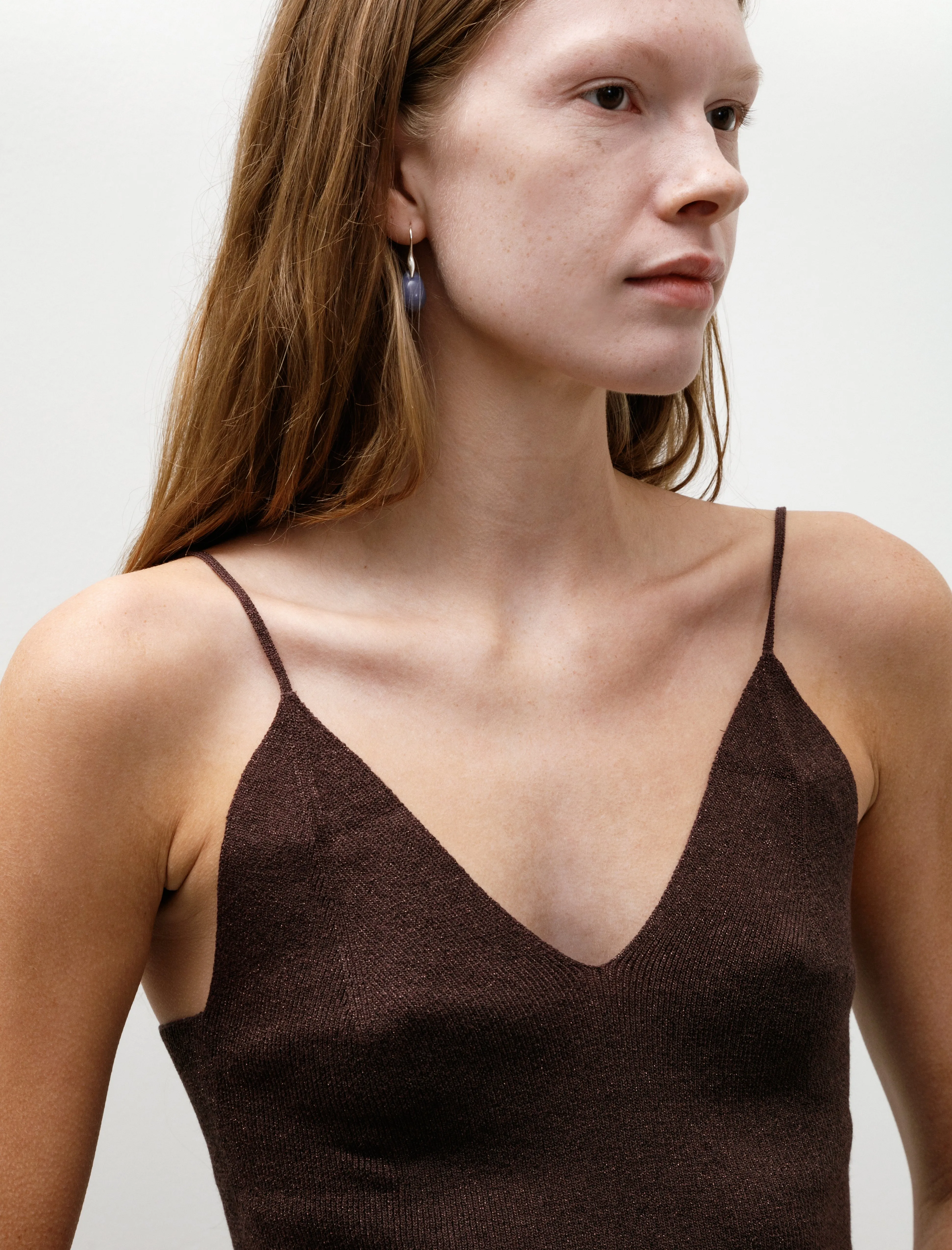 Glitter Ribbed Camisole Burgundy sold by SHOP NEIGHBOR product image thumbnail 2