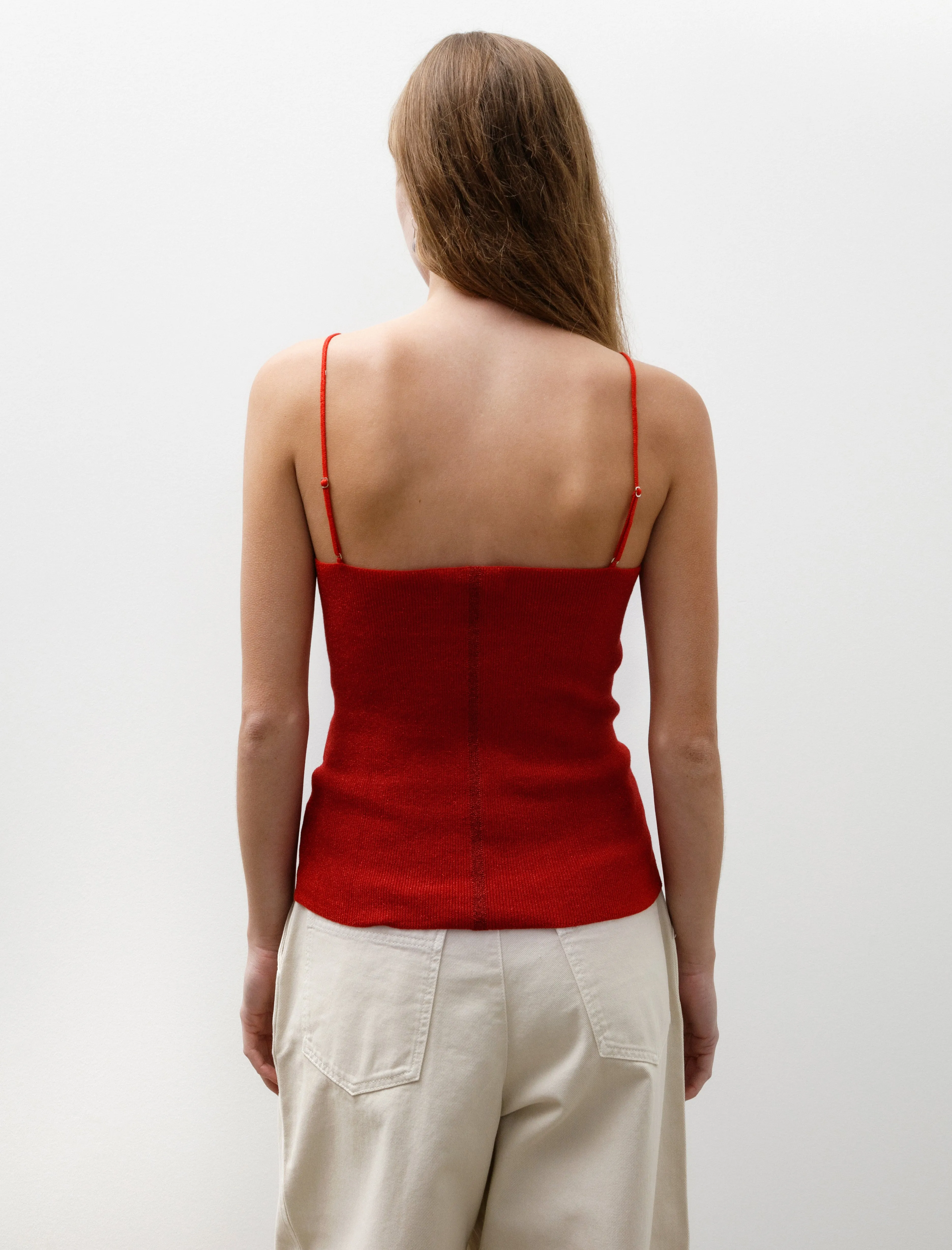 Glitter Ribbed Camisole Red sold by SHOP NEIGHBOR product image thumbnail 4