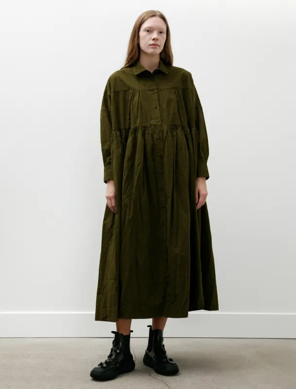 Square Long Sleeve Dress Green Lake made by SHOP NEIGHBOR