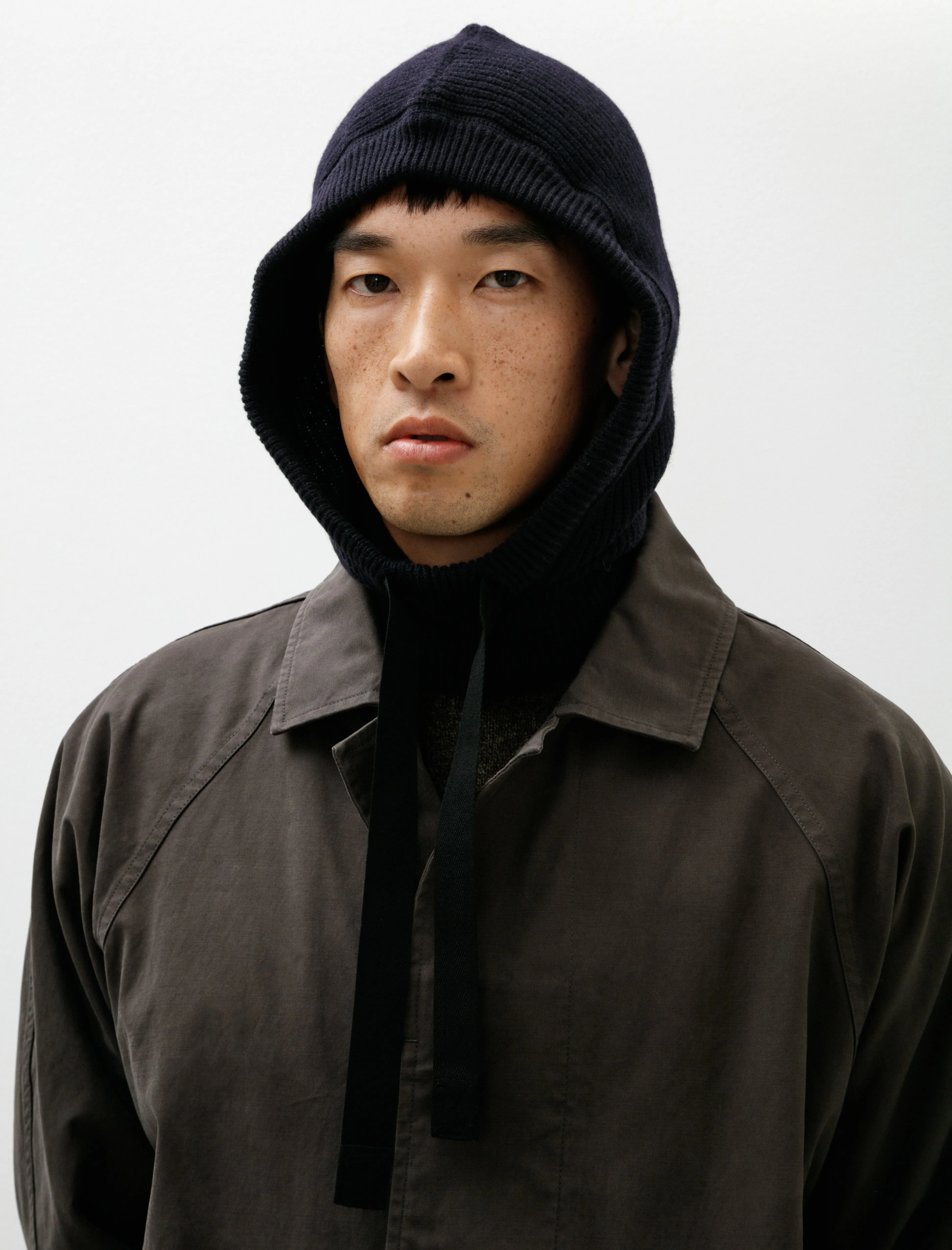 MHL Knitted Hood Lambswool Dark Navy sold by SHOP NEIGHBOR product image thumbnail 2