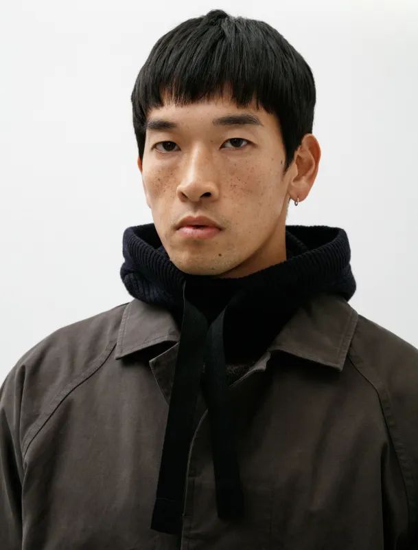 MHL Knitted Hood Lambswool Dark Navy sold by SHOP NEIGHBOR