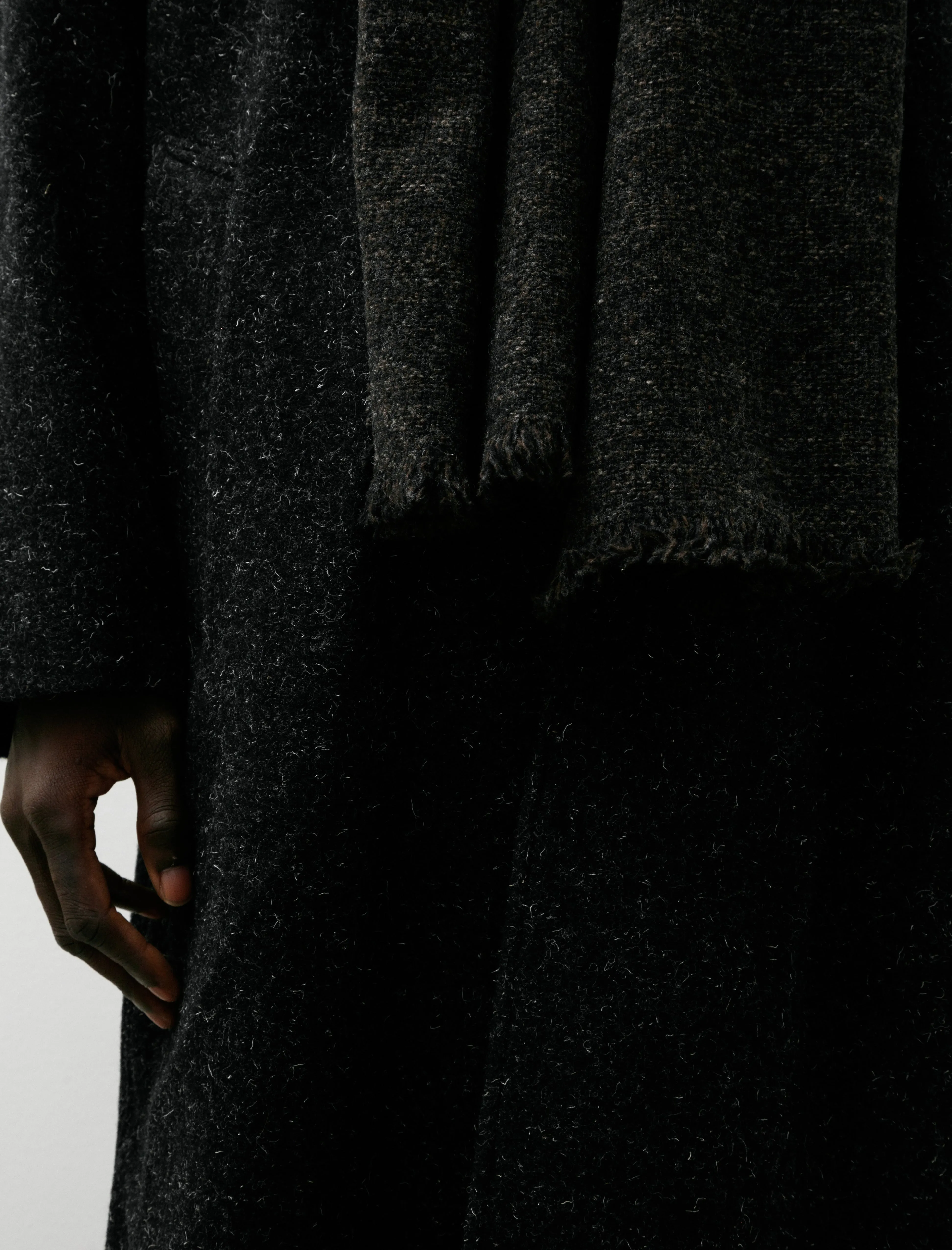 Wool Long Scarf Black sold by SHOP NEIGHBOR product image thumbnail 3