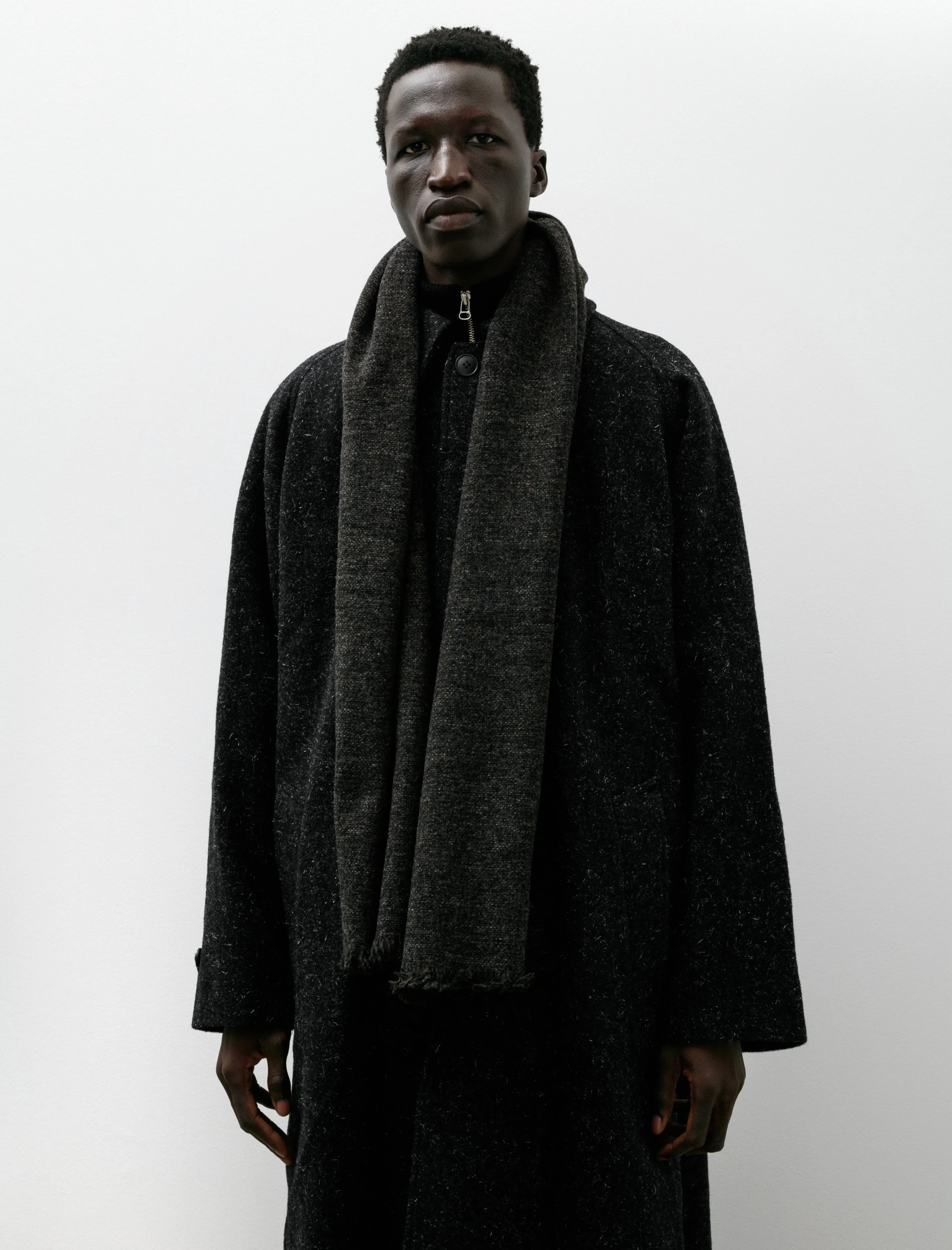 Wool Long Scarf Black sold by SHOP NEIGHBOR product image thumbnail 2