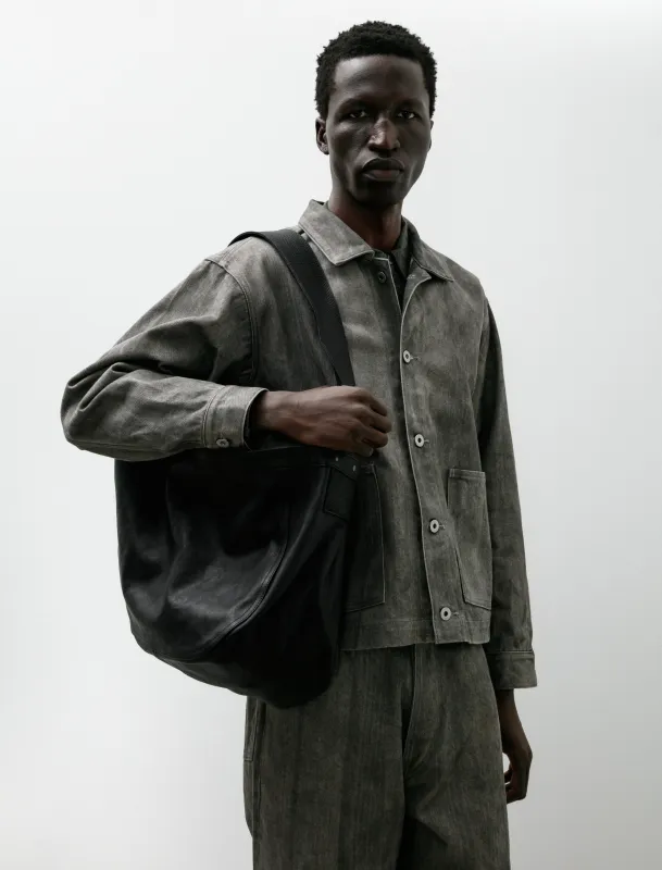 Lot 004 Newsboy Horse Leather Bag Black sold by SHOP NEIGHBOR