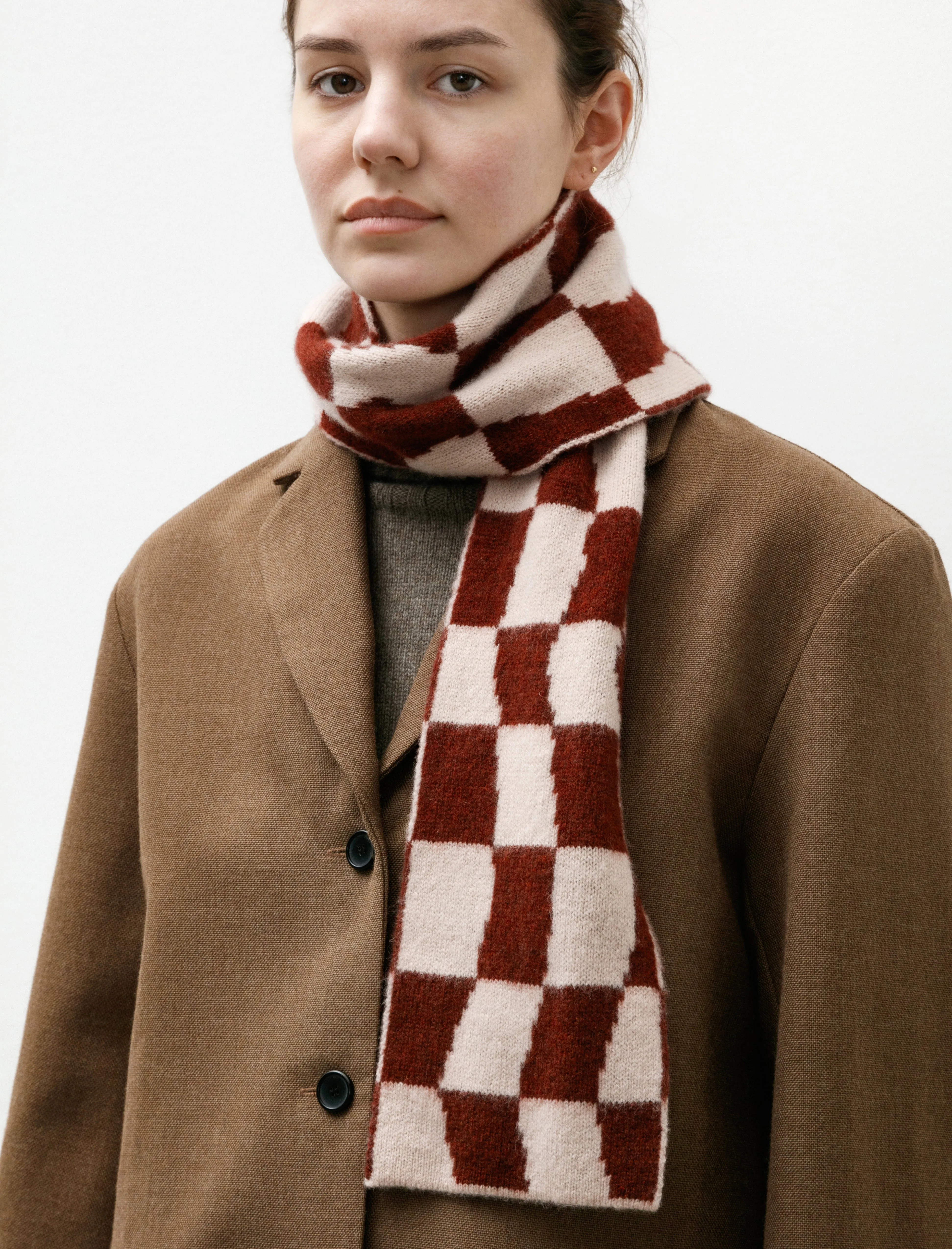 Mini Checkerboard Scarf Rust sold by SHOP NEIGHBOR product image thumbnail 3