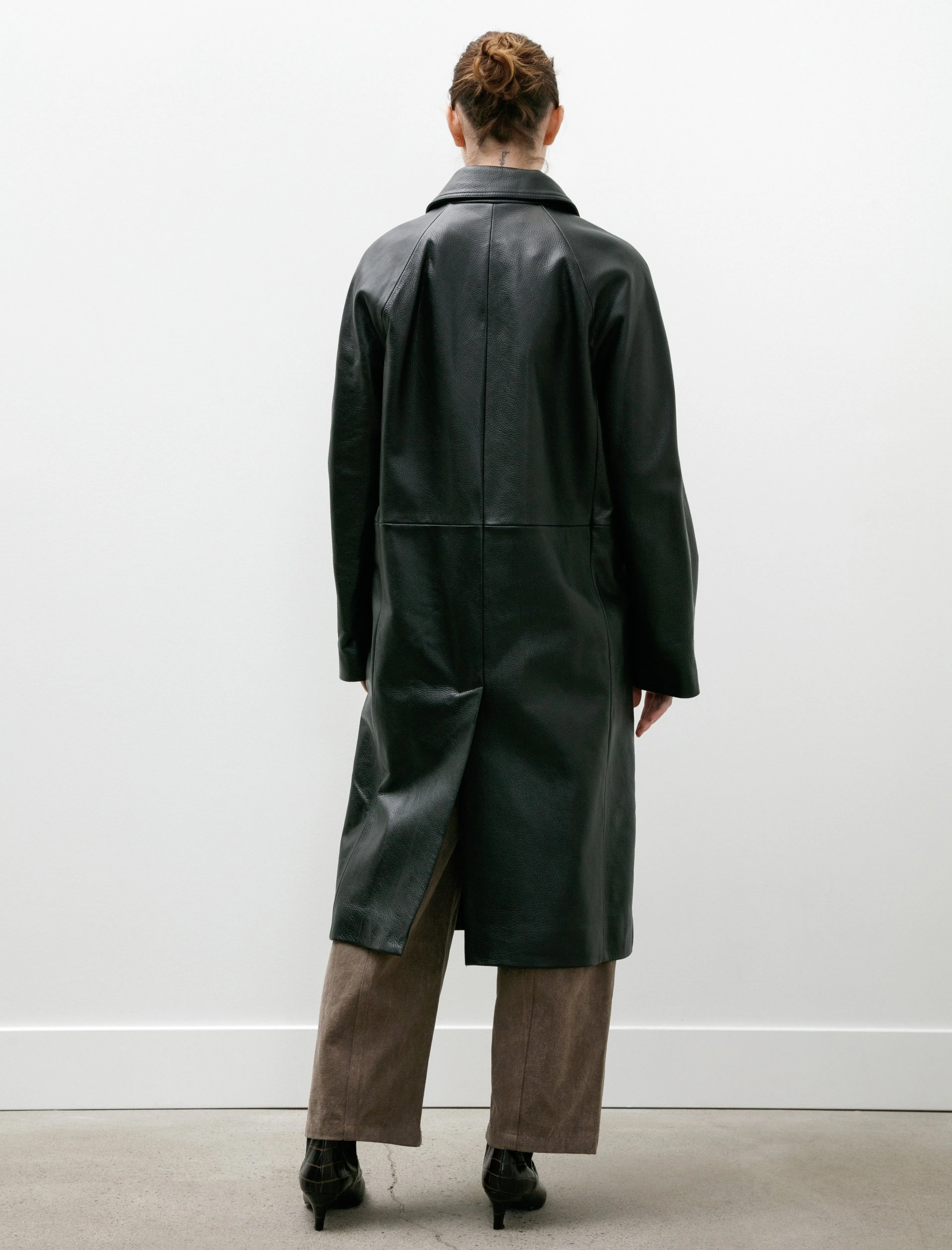 Raglan Leather Coat Black sold by SHOP NEIGHBOR product image thumbnail 4