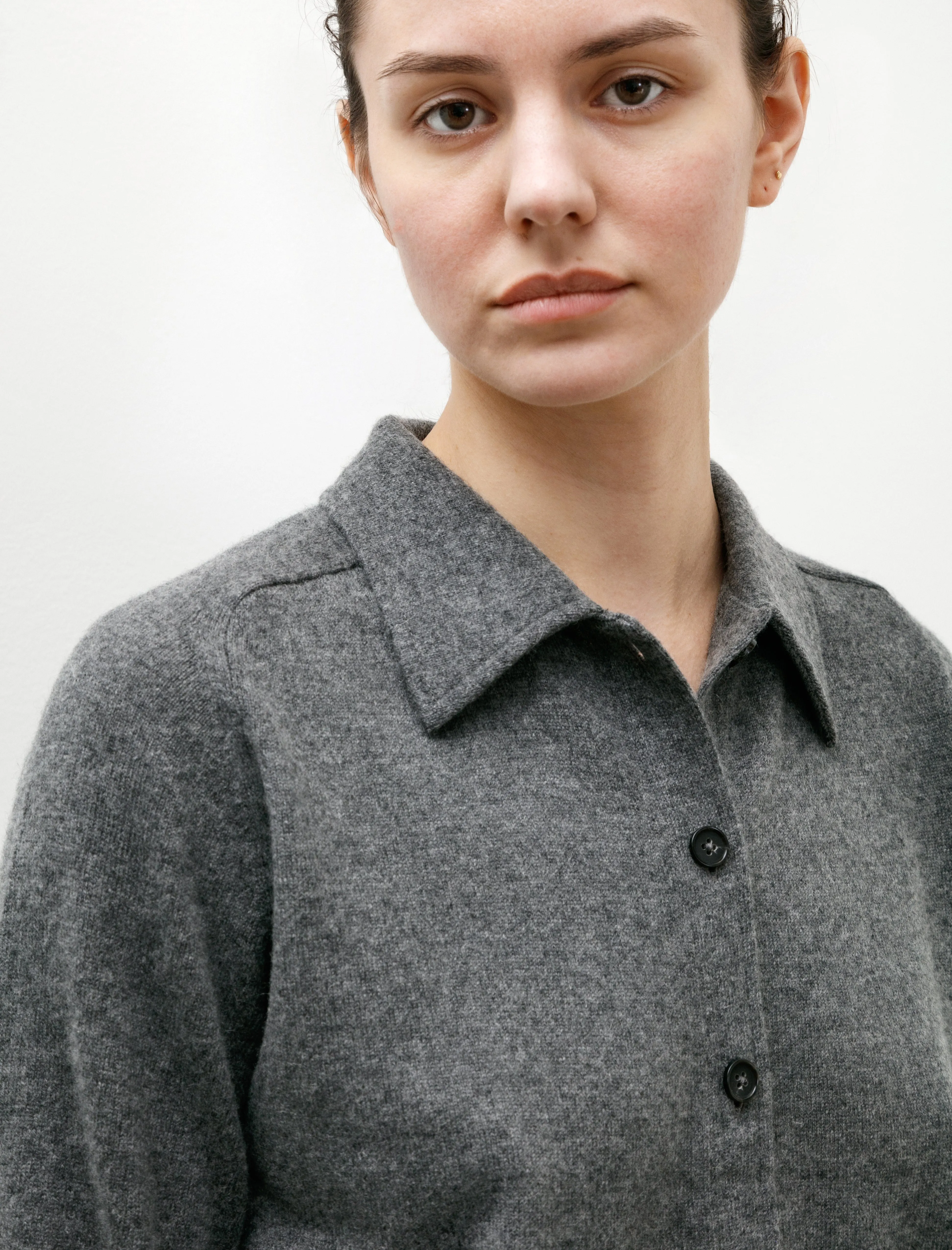 Raglan-Sleeve Cashmere Cardigan Dark Grey sold by SHOP NEIGHBOR product image thumbnail 2