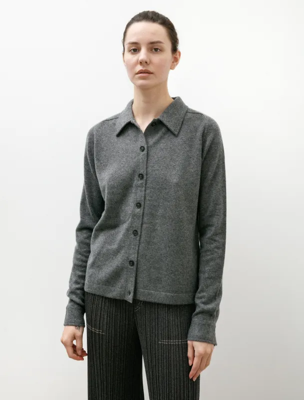 Raglan-Sleeve Cashmere Cardigan Dark Grey sold by SHOP NEIGHBOR