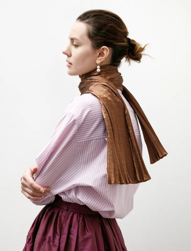 Silk Dupion Pleated Scarf Cinnamon sold by SHOP NEIGHBOR
