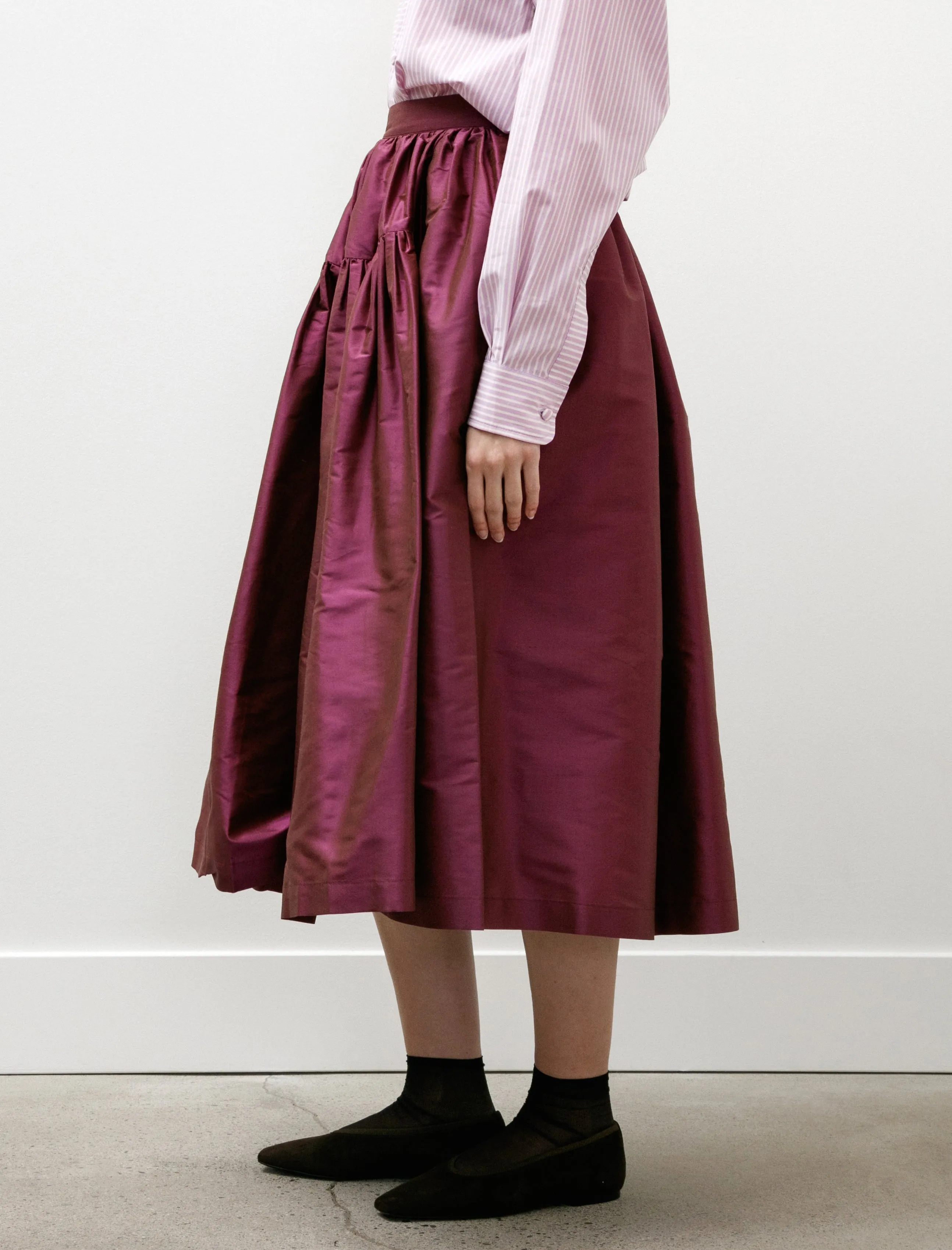 Silk Dupion Panel Skirt Plum sold by SHOP NEIGHBOR product image thumbnail 4
