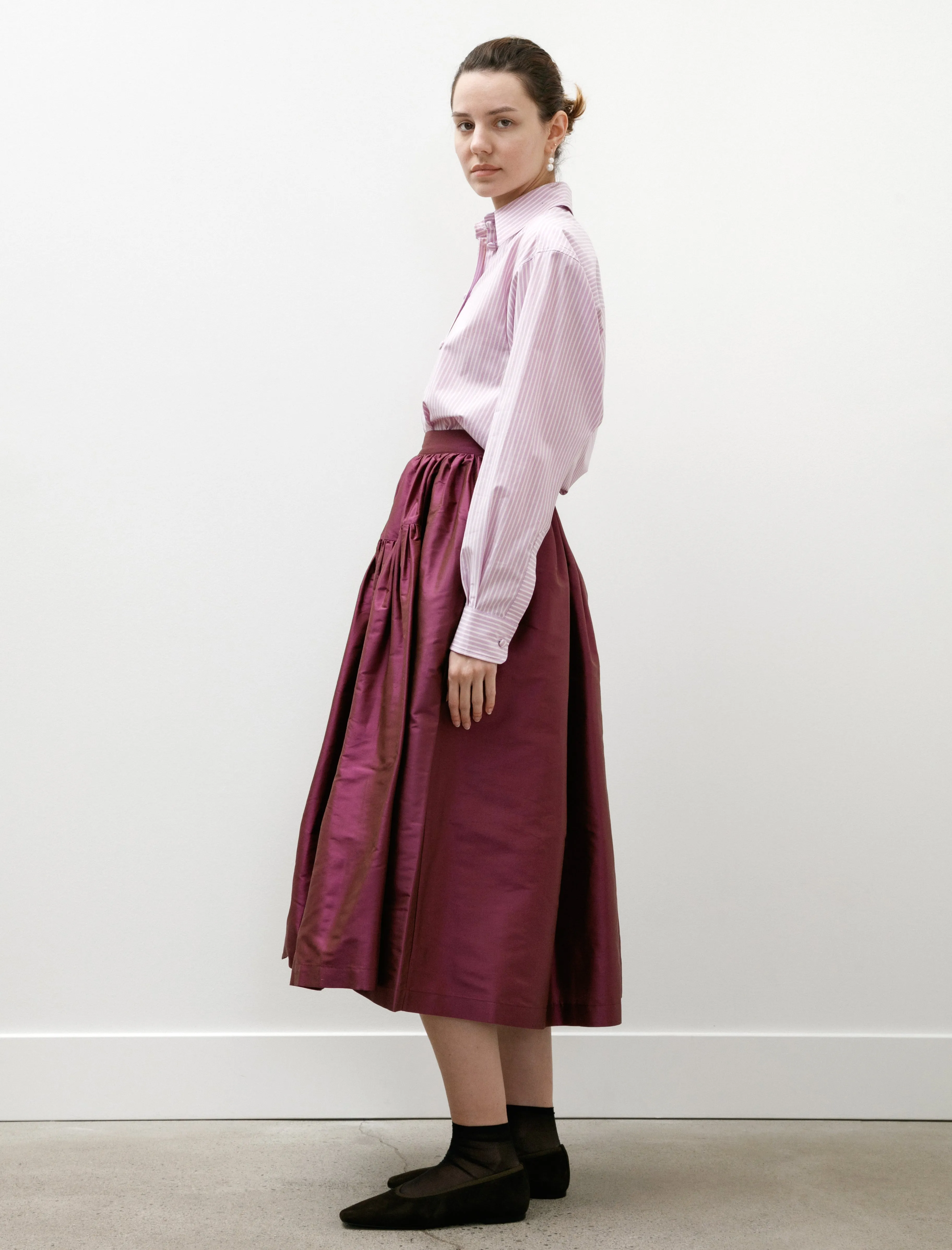 Silk Dupion Panel Skirt Plum sold by SHOP NEIGHBOR product image thumbnail 3
