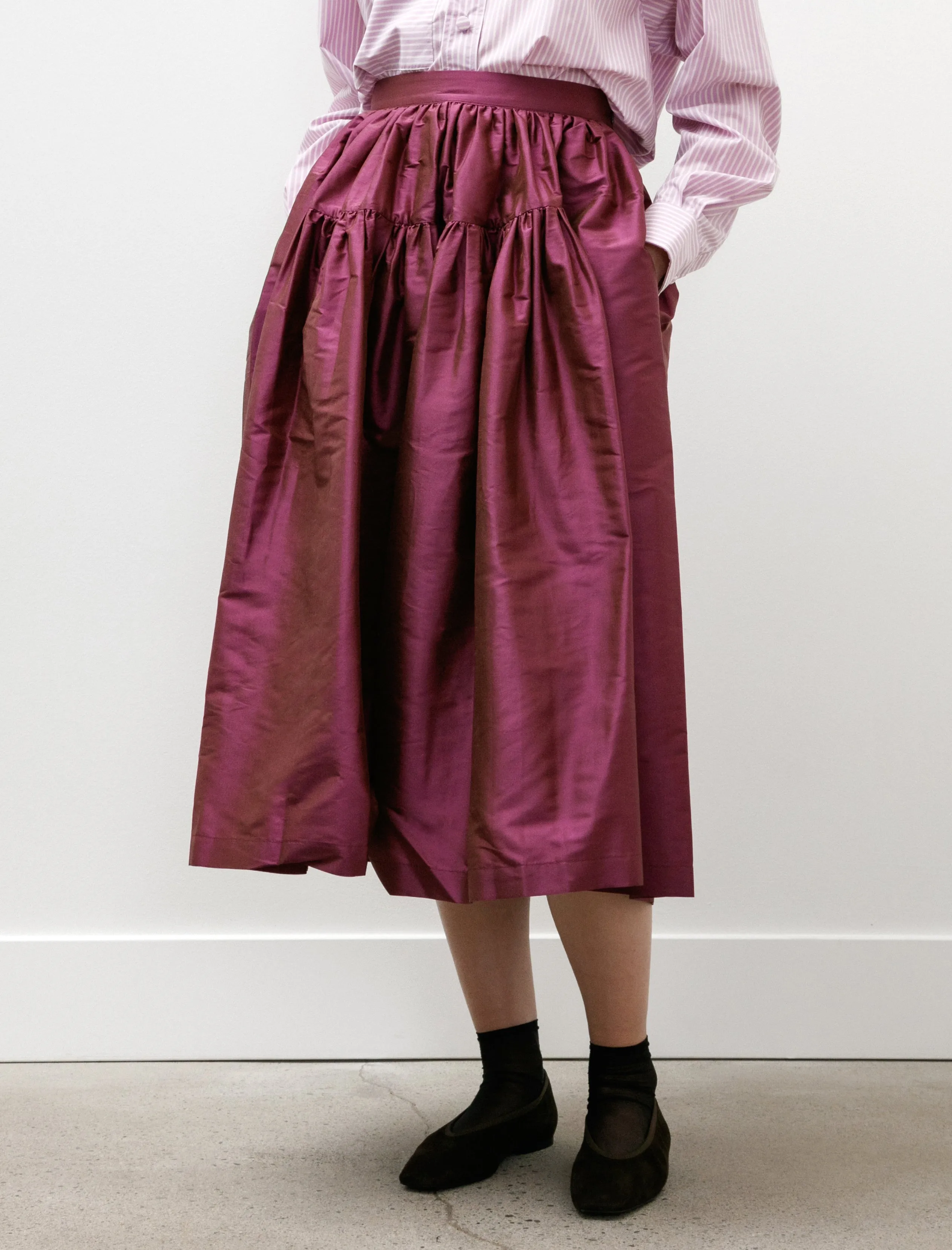 Silk Dupion Panel Skirt Plum sold by SHOP NEIGHBOR product image thumbnail 2