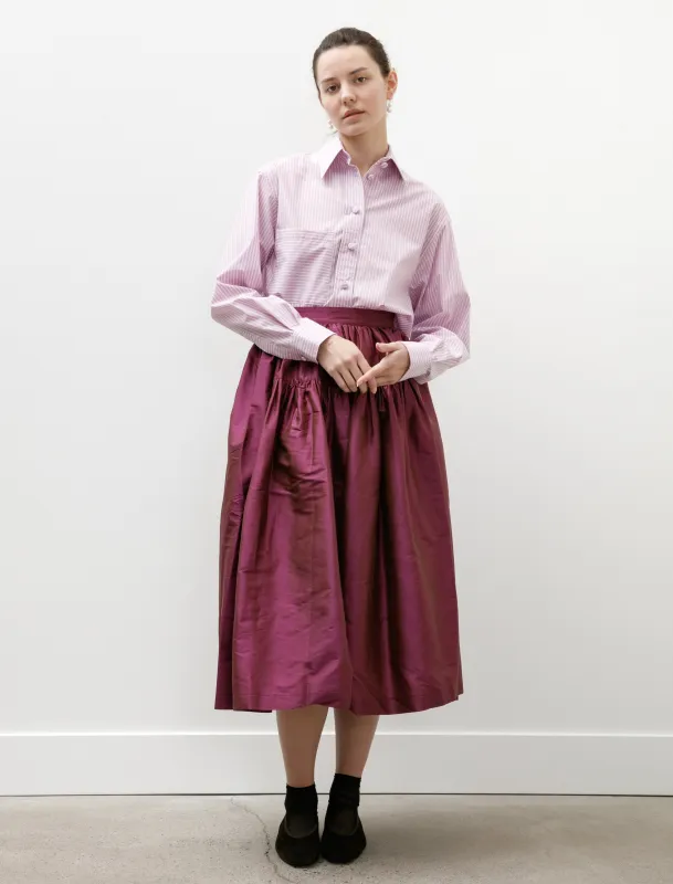 Silk Dupion Panel Skirt Plum made by SHOP NEIGHBOR