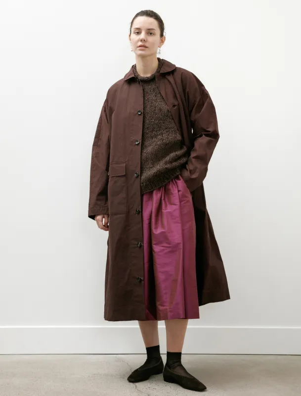 British Dry Oilskin Arlo Mac Mulberry made by SHOP NEIGHBOR