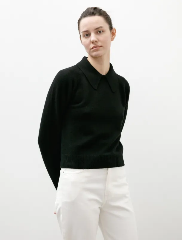 Large Collared Jumper Soft Spun Wool Black sold by SHOP NEIGHBOR
