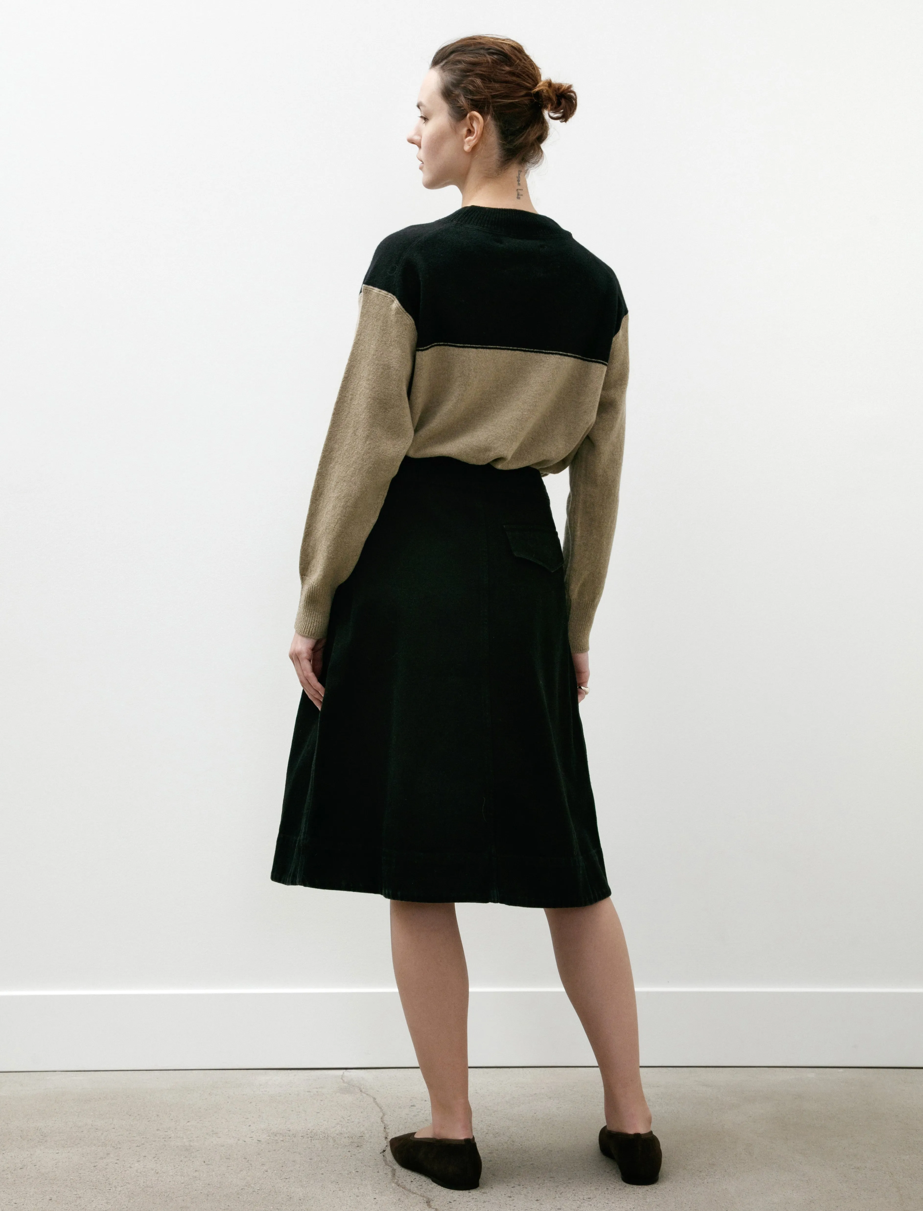 MHL Double Pleat Skirt Cotton Denim Black sold by SHOP NEIGHBOR product image thumbnail 5