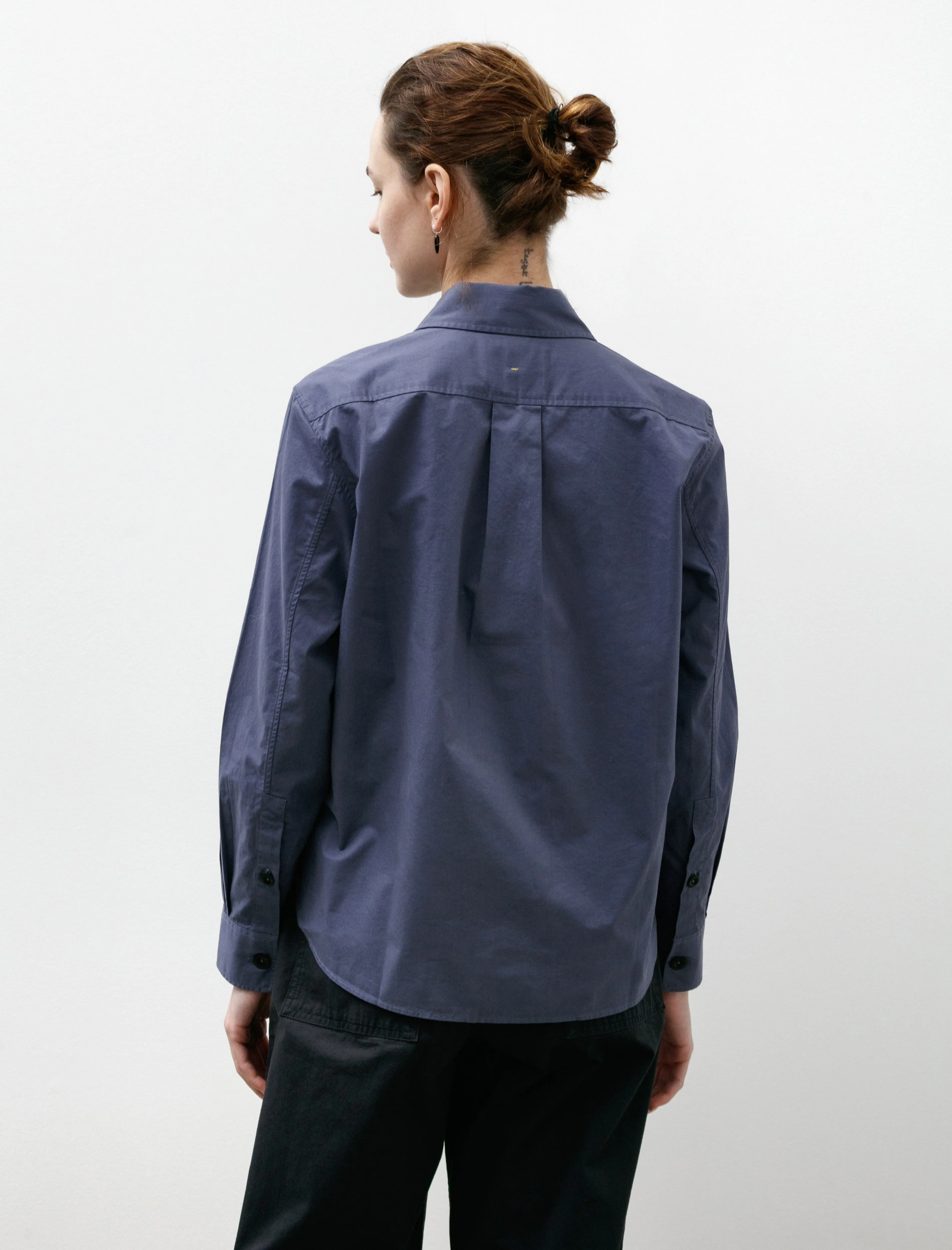 MHL Simple Shirt Lightweight Brushed Indigo sold by SHOP NEIGHBOR product image thumbnail 4