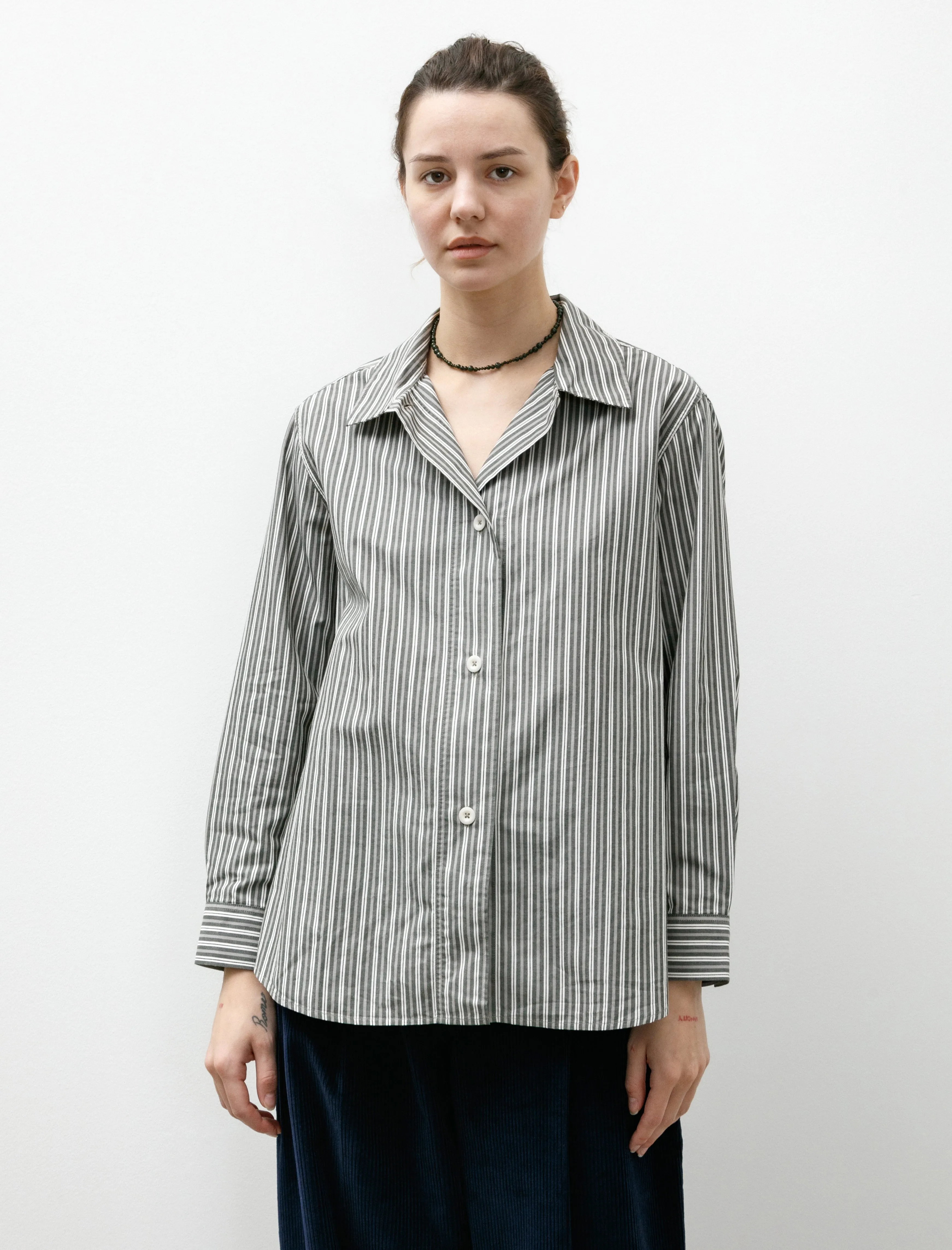 MHL Longline Shirt Two Forest/Grey/Off White sold by SHOP NEIGHBOR