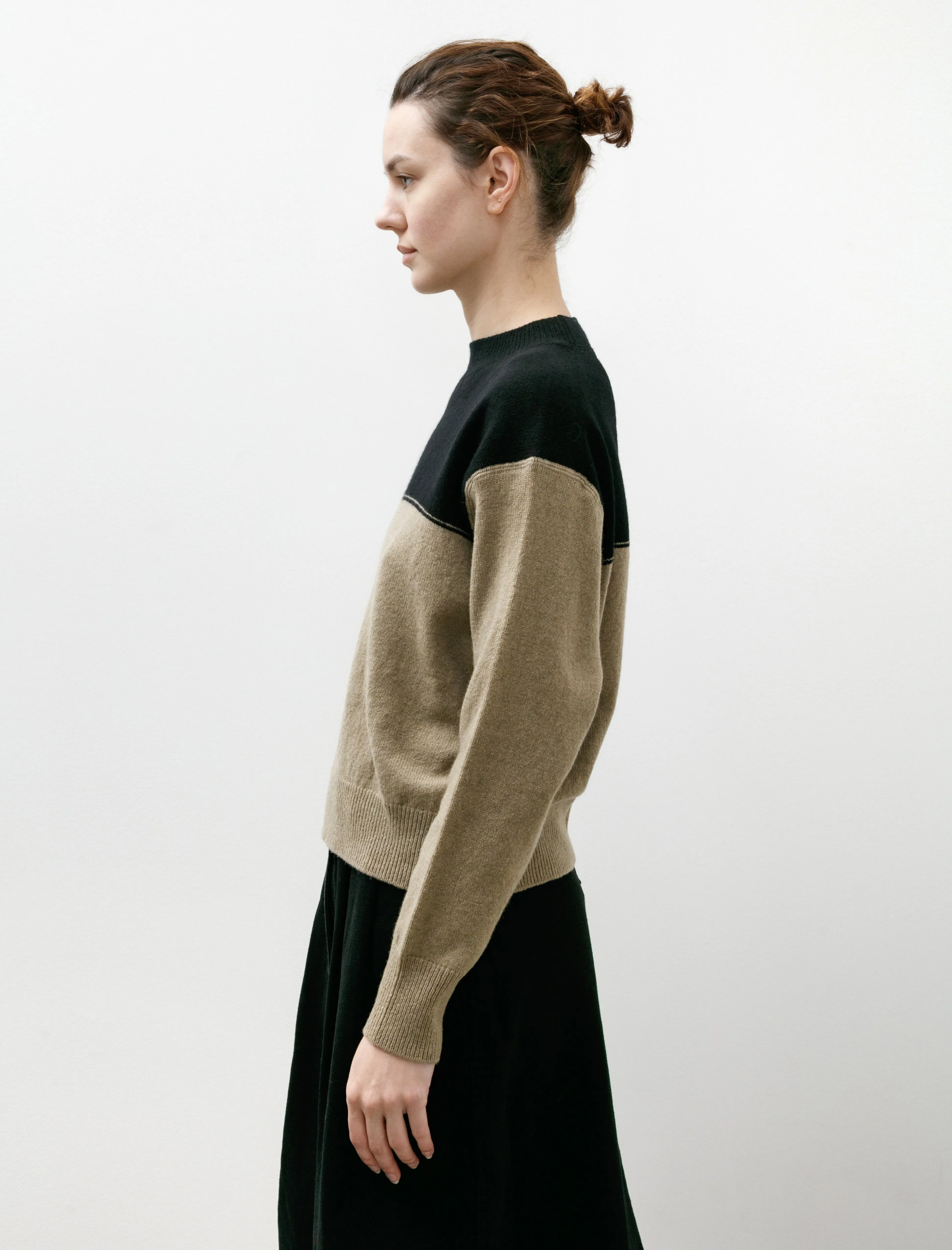 MHL Colour Block Jumper Lambswool Black/Linen sold by SHOP NEIGHBOR product image thumbnail 3