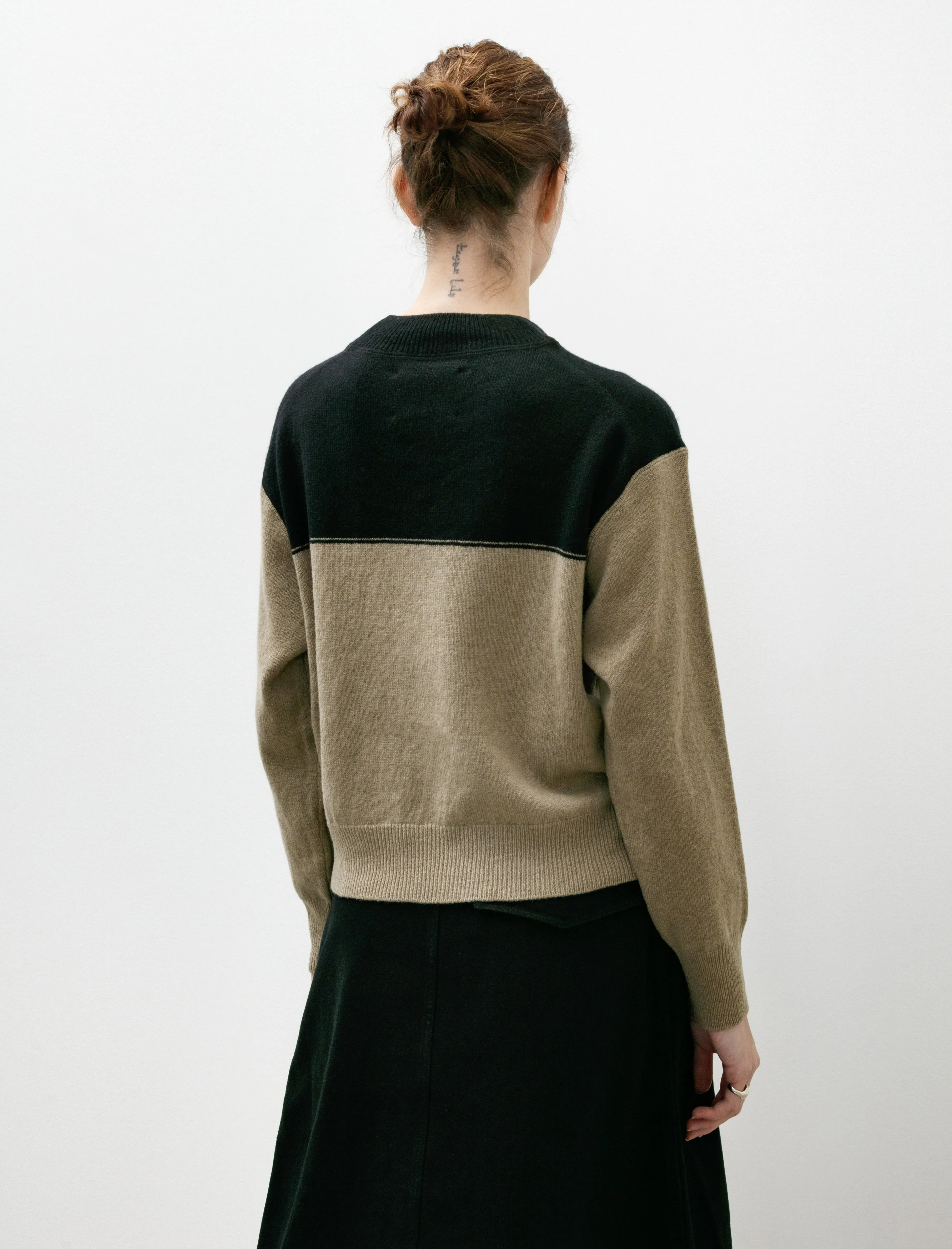 MHL Colour Block Jumper Lambswool Black/Linen sold by SHOP NEIGHBOR product image thumbnail 4
