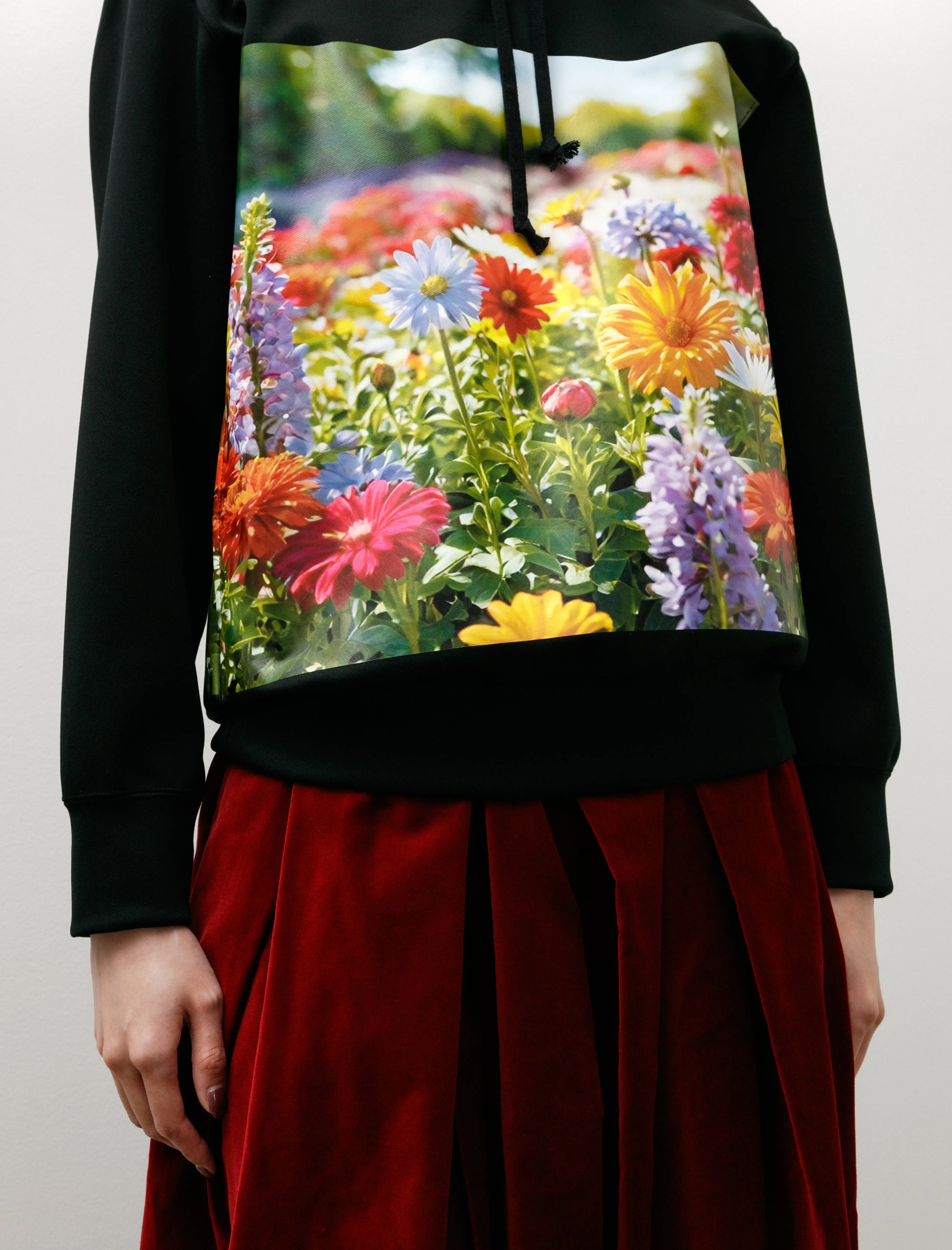 Floral Printed Hoodie Black sold by SHOP NEIGHBOR product image thumbnail 2