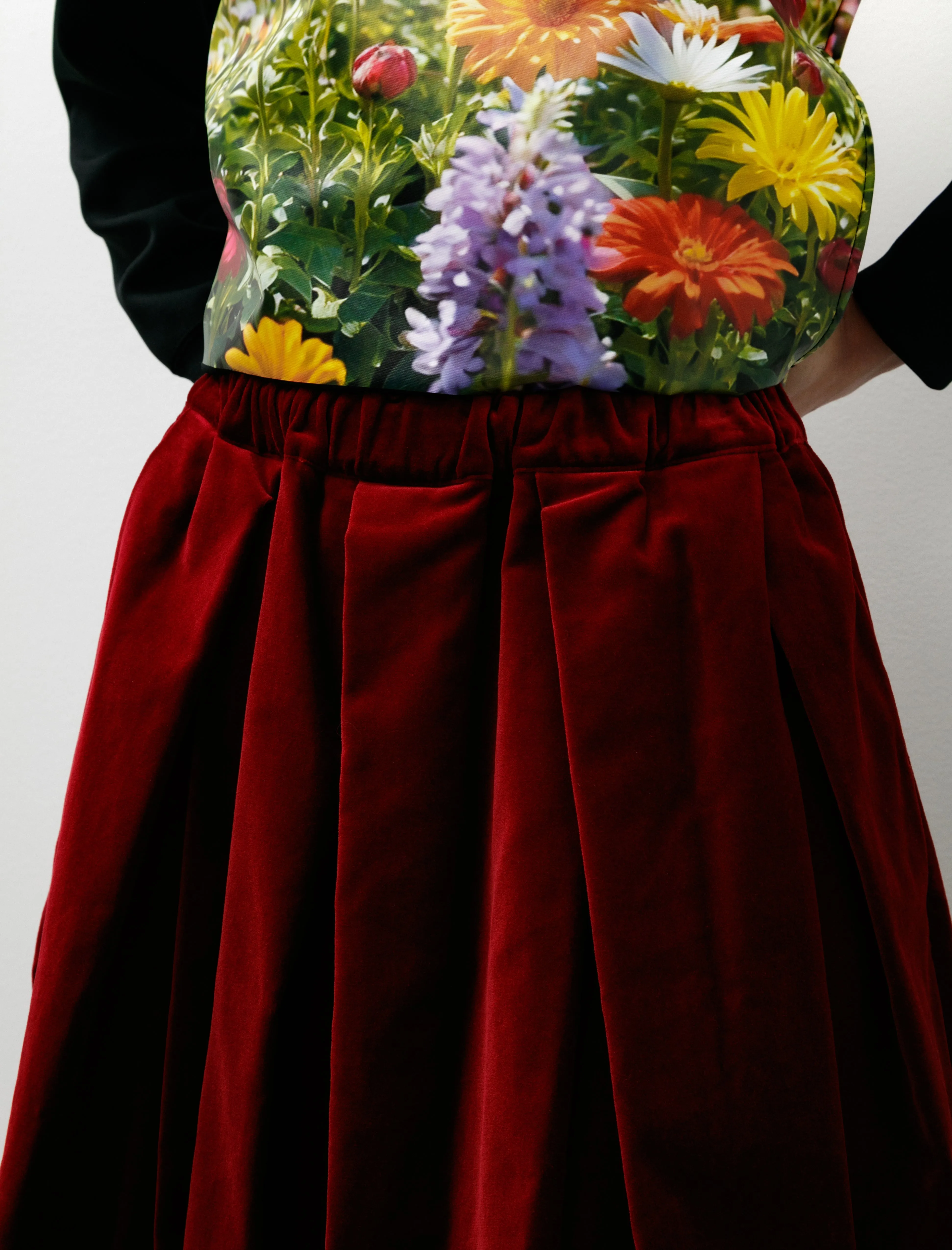 Velvet Skirt Cherry Red sold by SHOP NEIGHBOR product image thumbnail 4