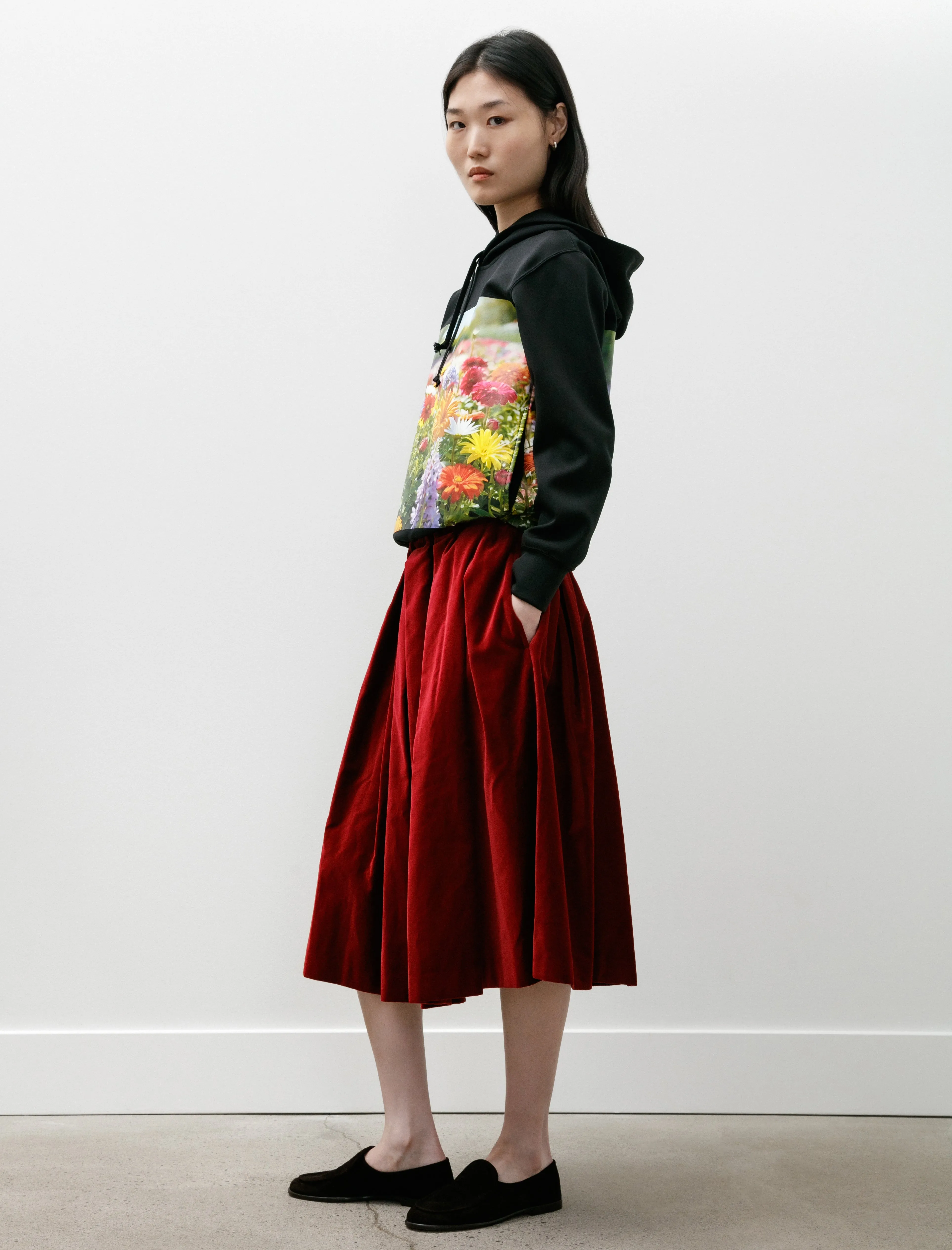 Velvet Skirt Cherry Red sold by SHOP NEIGHBOR product image thumbnail 2