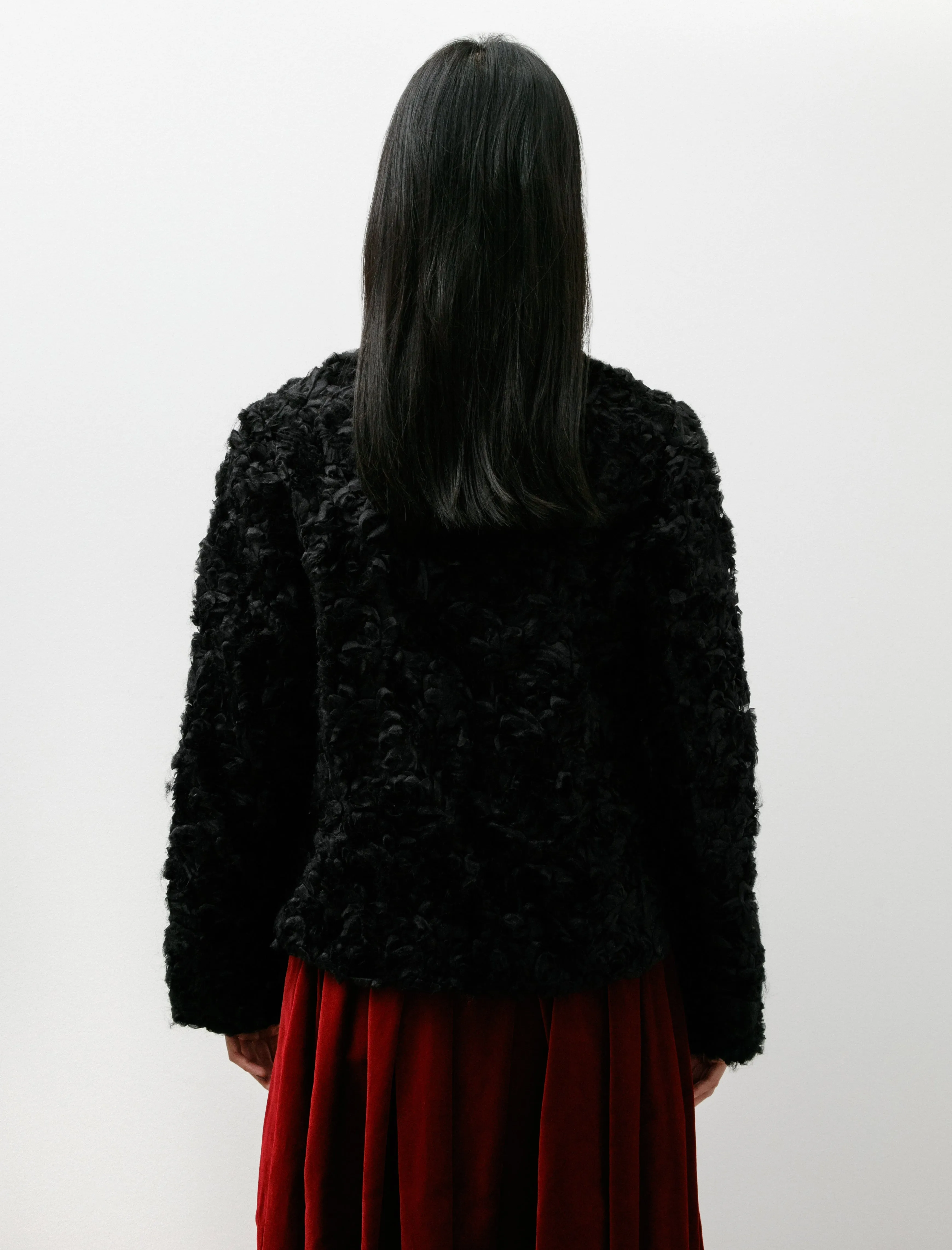 Ruffled Floral Appliqué Jacket Black sold by SHOP NEIGHBOR product image thumbnail 5