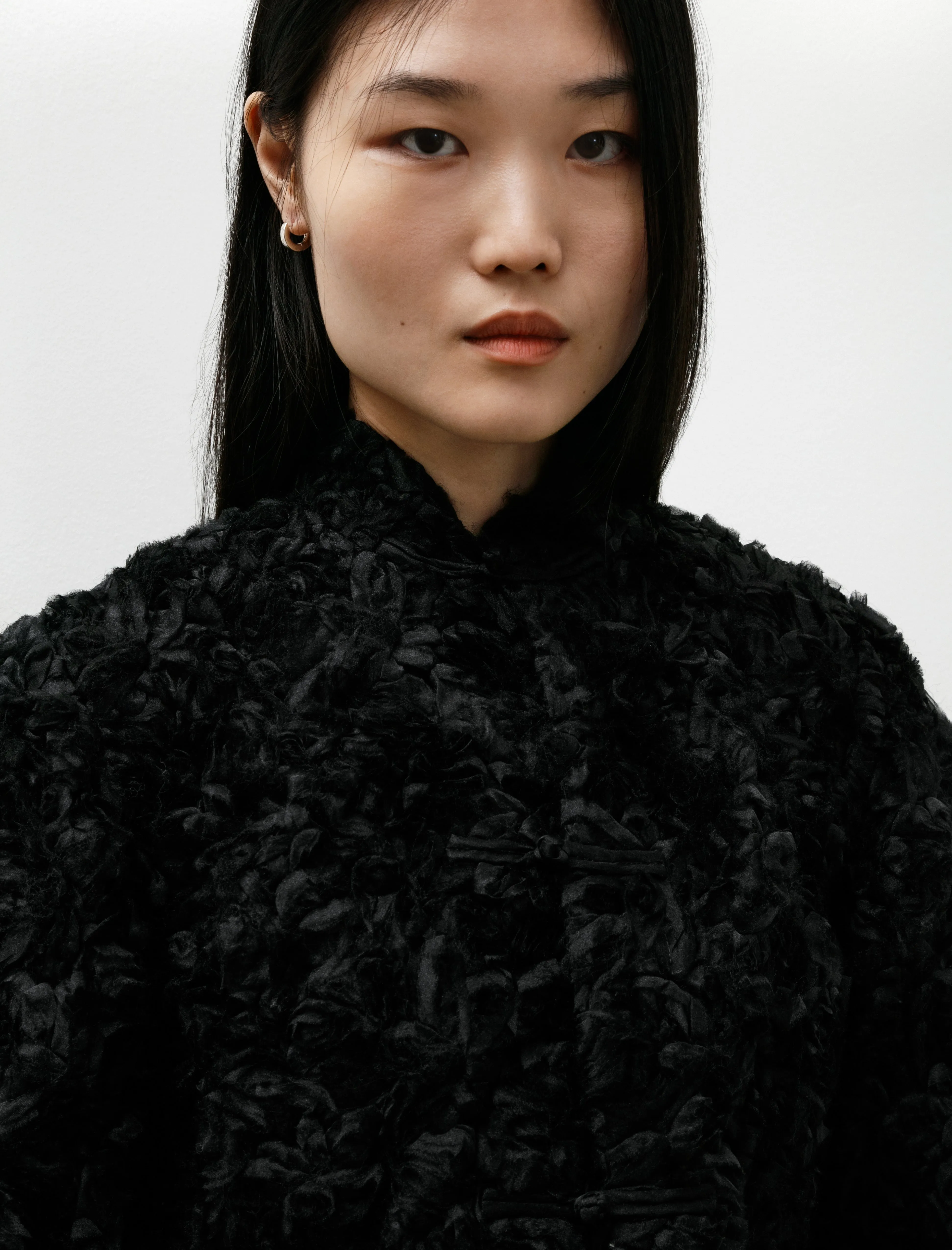 Ruffled Floral Appliqué Jacket Black sold by SHOP NEIGHBOR product image thumbnail 2