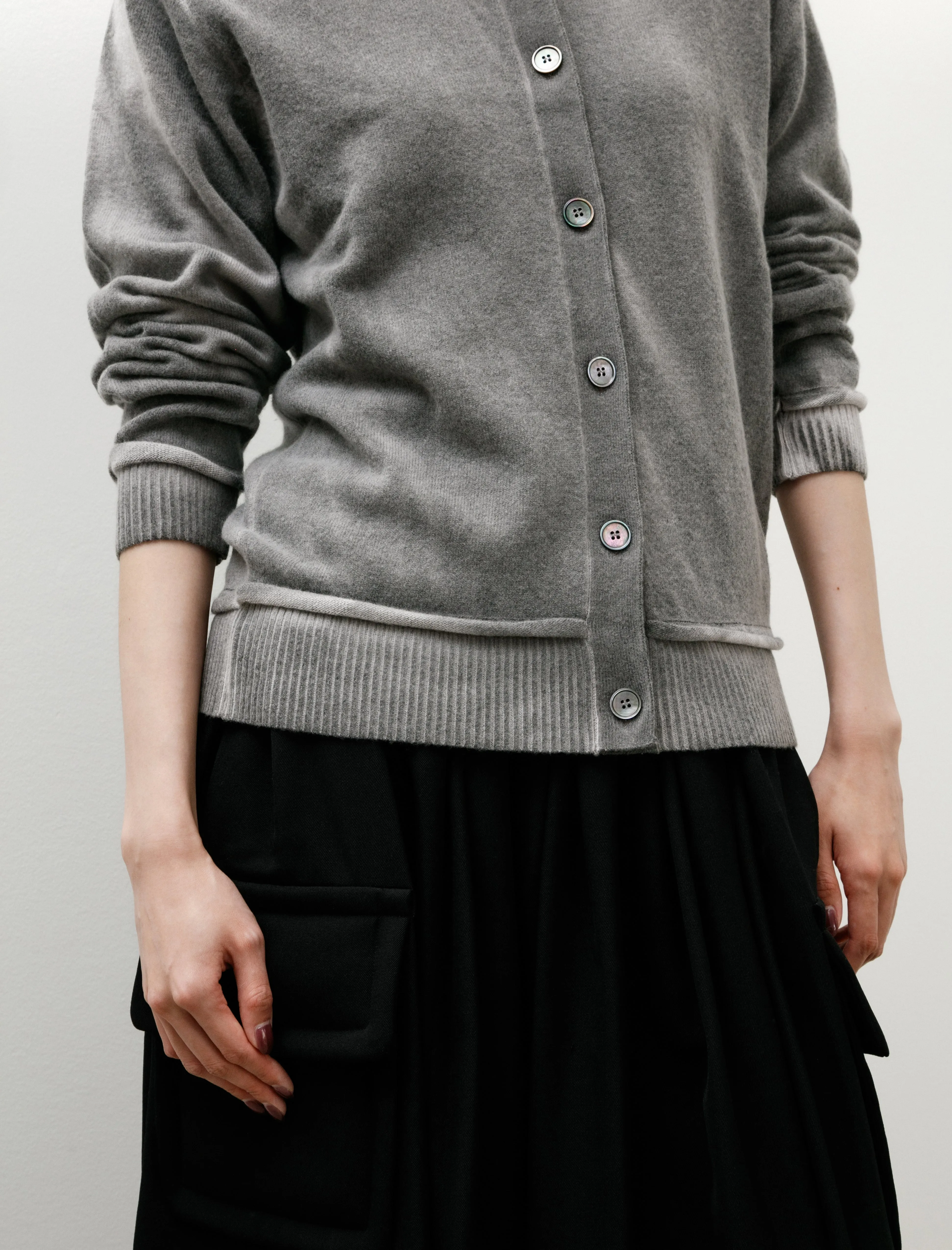 Dual Cardigan Grey Spray Dye Cherub Wool sold by SHOP NEIGHBOR product image thumbnail 3