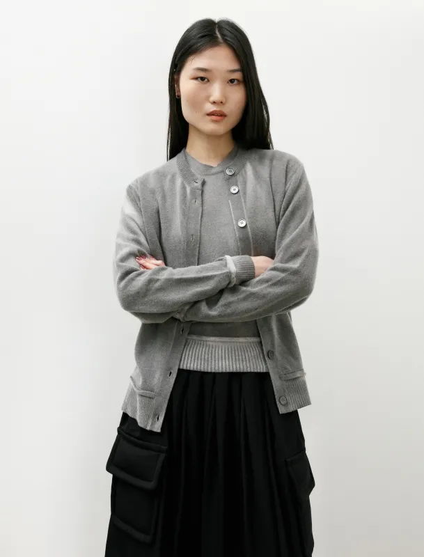 Dual Cardigan Grey Spray Dye Cherub Wool made by Our Legacy Womens