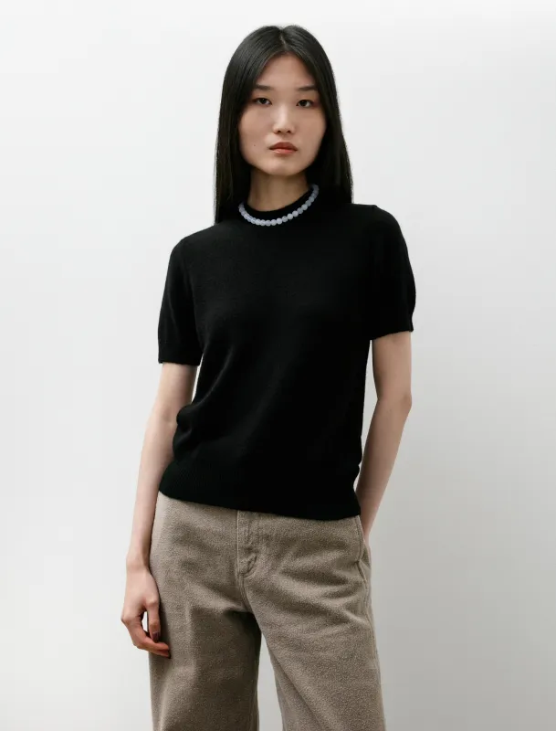 Cashmere T-Shirt Black made by SHOP NEIGHBOR