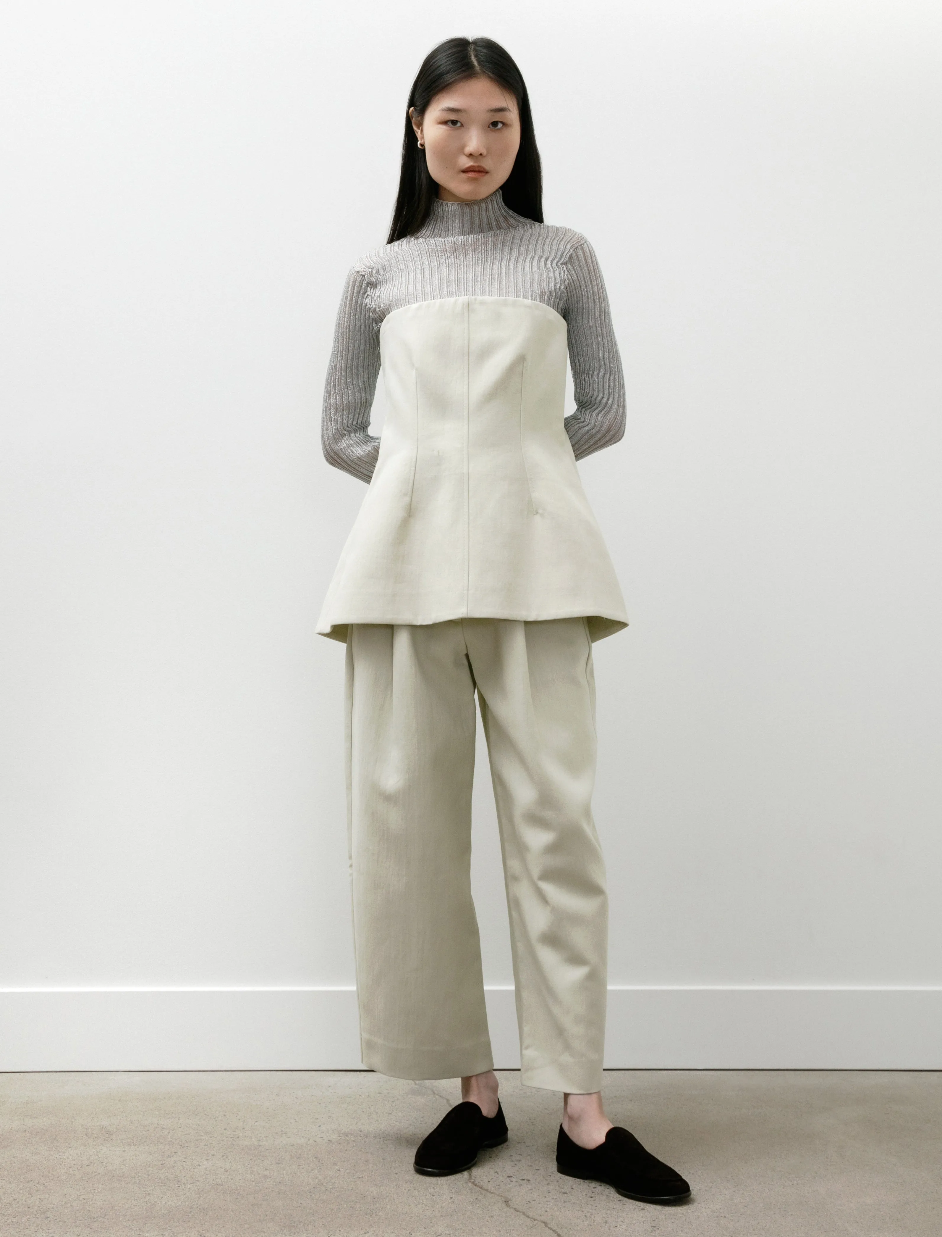 Fellini Pleated Pants Dove sold by SHOP NEIGHBOR