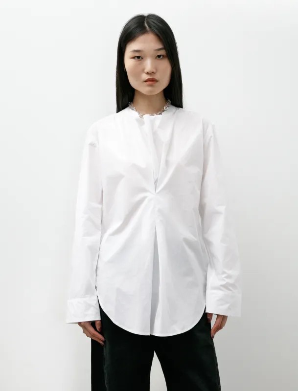 Pampa Inverted Pleat Top Washed Poplin White sold by SHOP NEIGHBOR