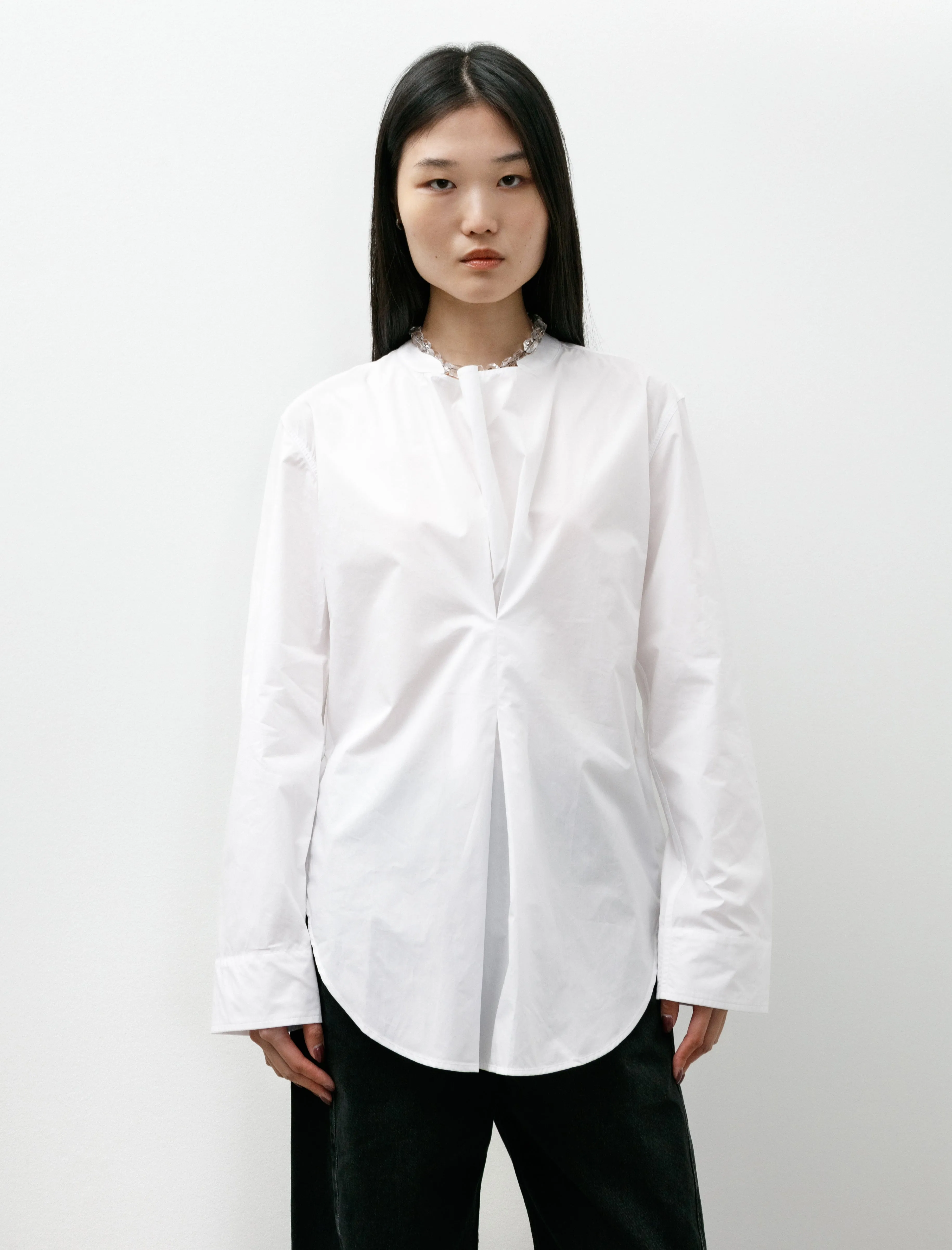 Pampa Inverted Pleat Top Washed Poplin White sold by SHOP NEIGHBOR