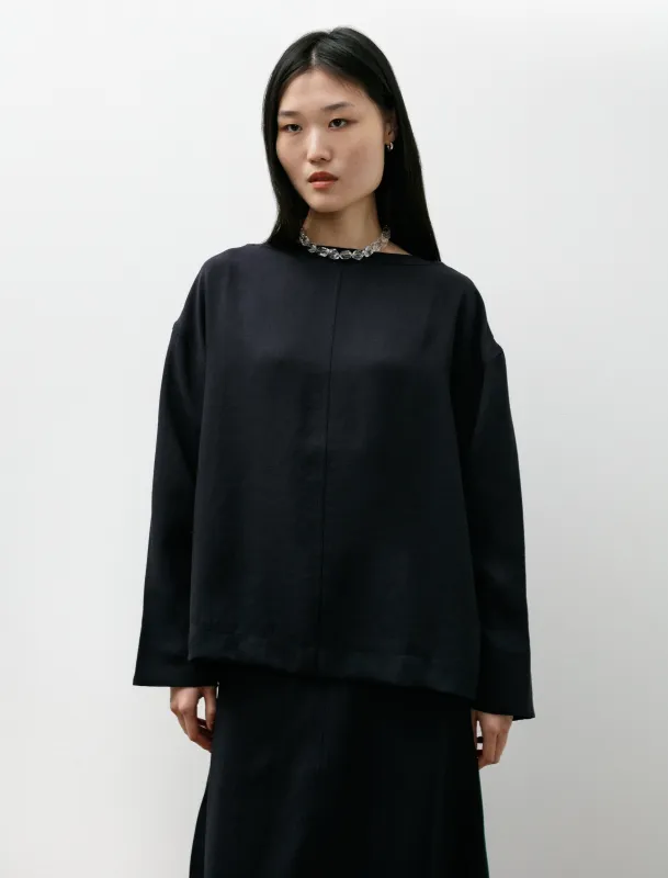 Lory Boat Neck Top Darkest Navy sold by SHOP NEIGHBOR