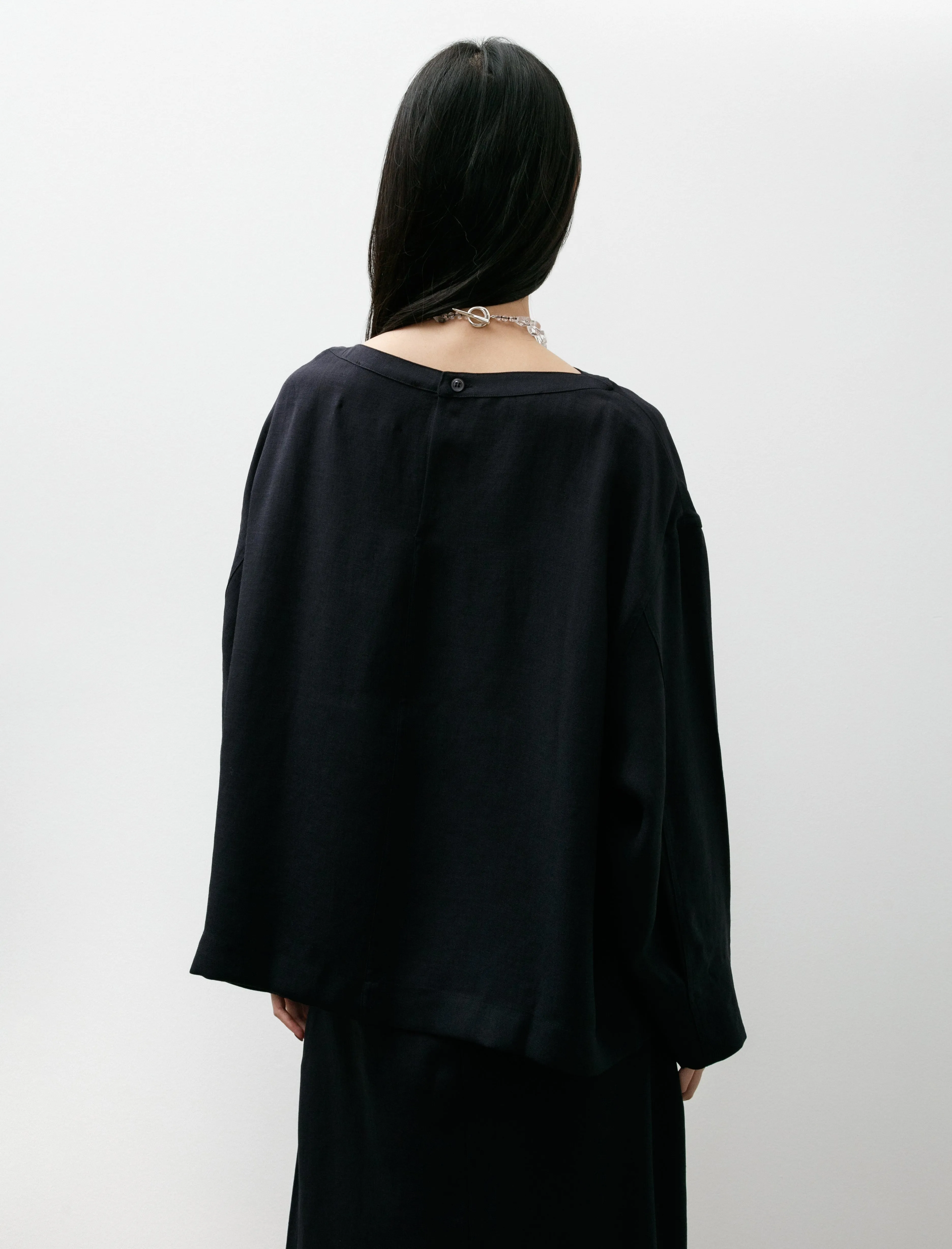 Lory Boat Neck Top Darkest Navy sold by SHOP NEIGHBOR product image thumbnail 3