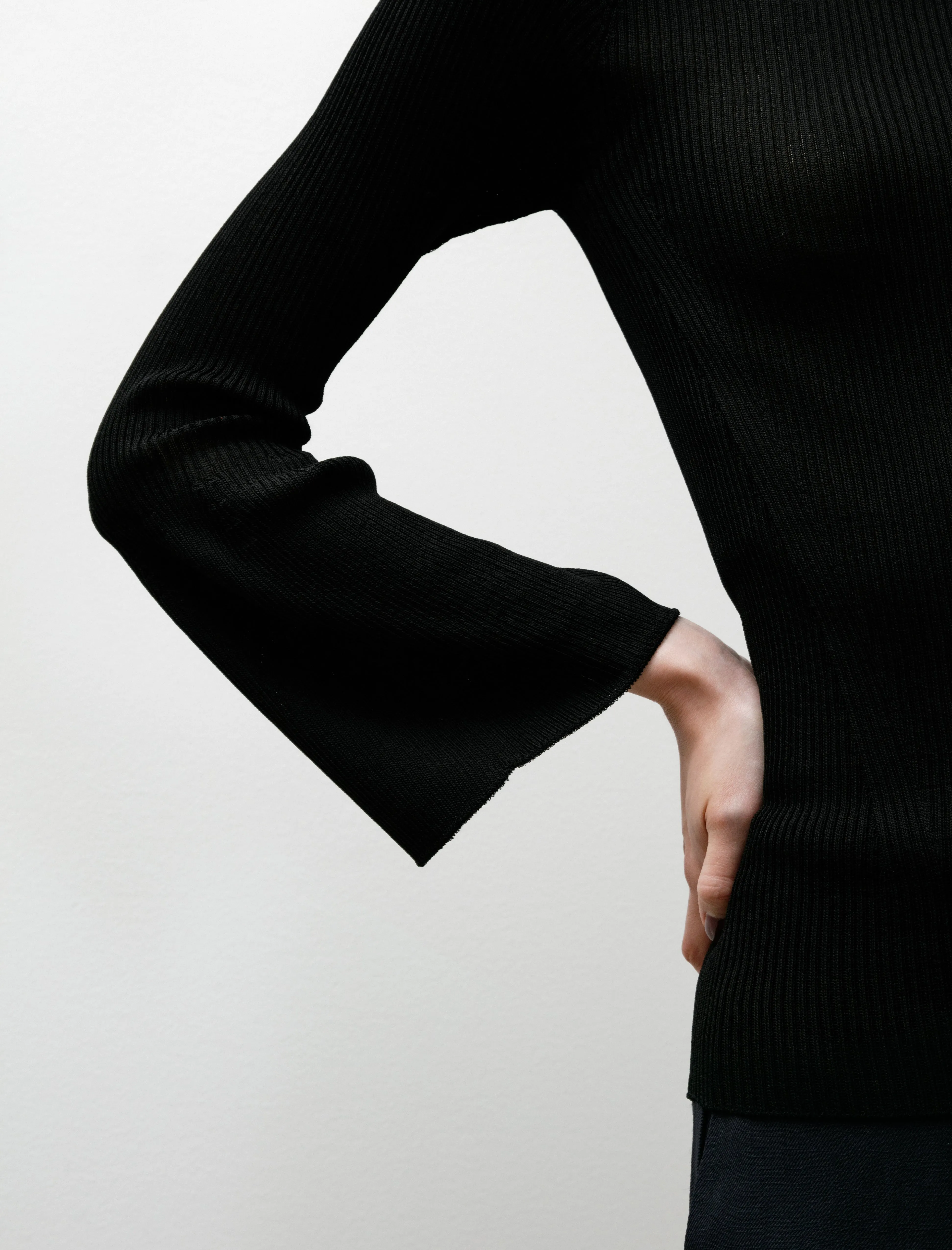 Soft Portrait Long Bell Sleeve Top Black sold by SHOP NEIGHBOR product image thumbnail 2