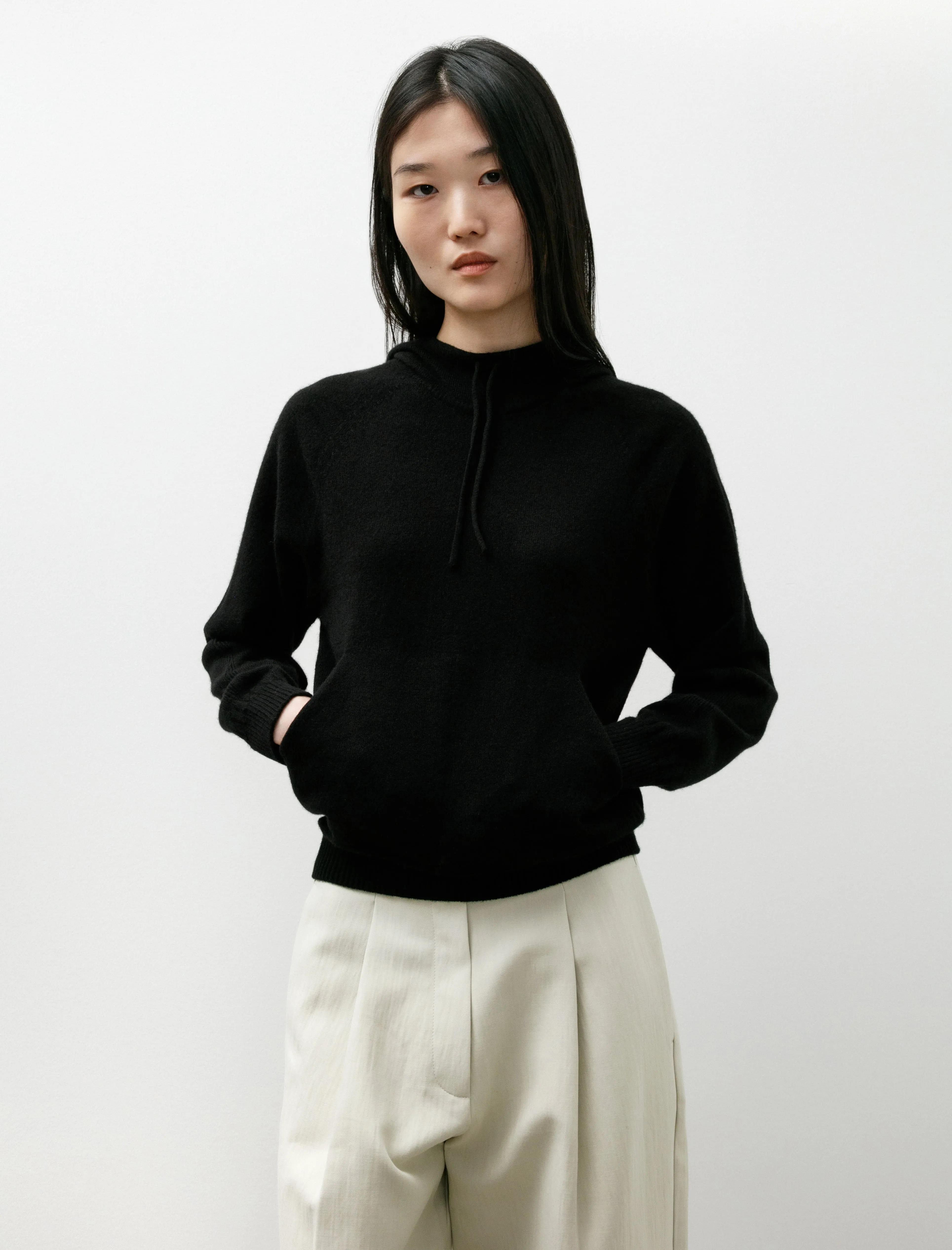 Cashmere Hoodie Top Black sold by SHOP NEIGHBOR