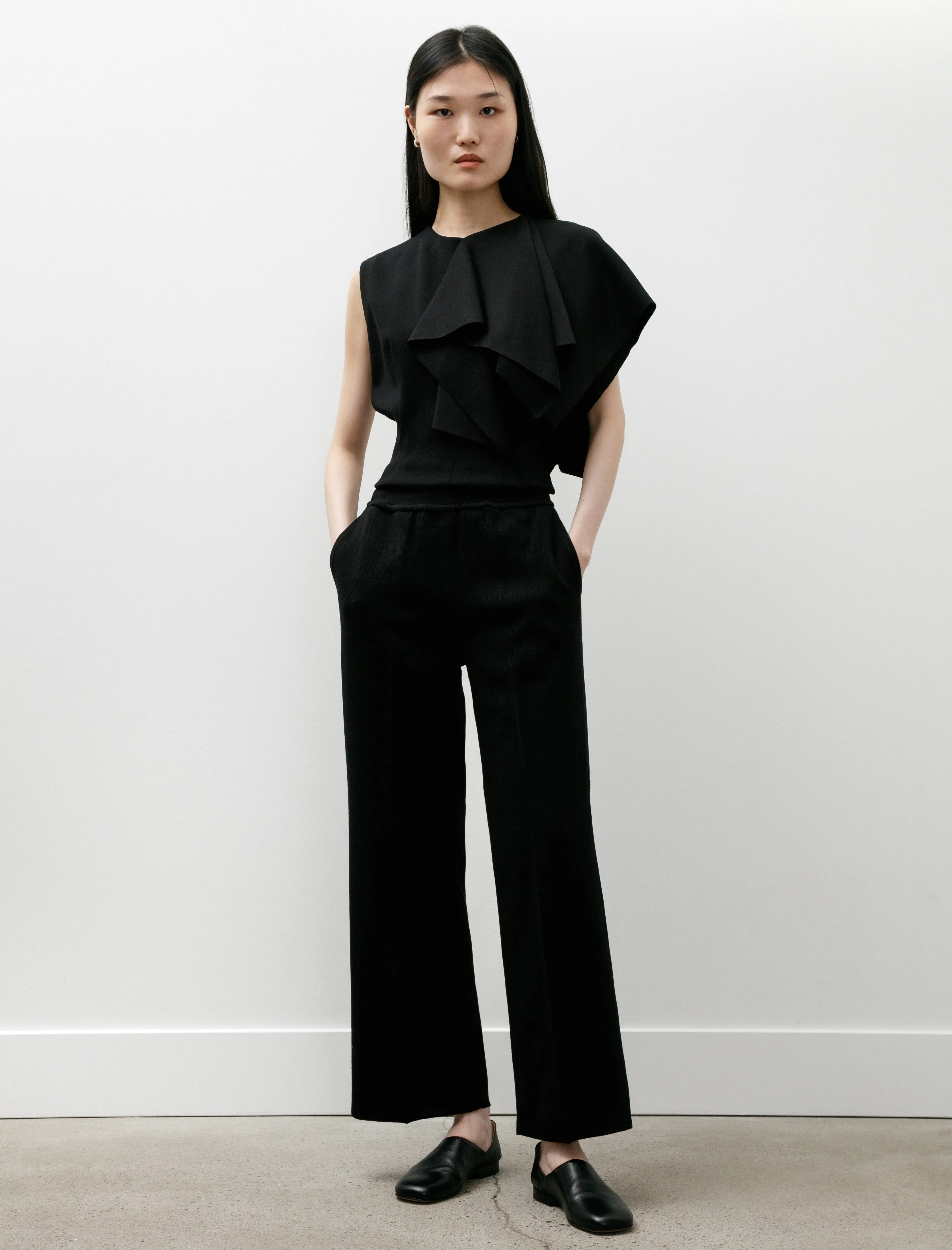 TW Milan Semi Wide Pants Black sold by SHOP NEIGHBOR