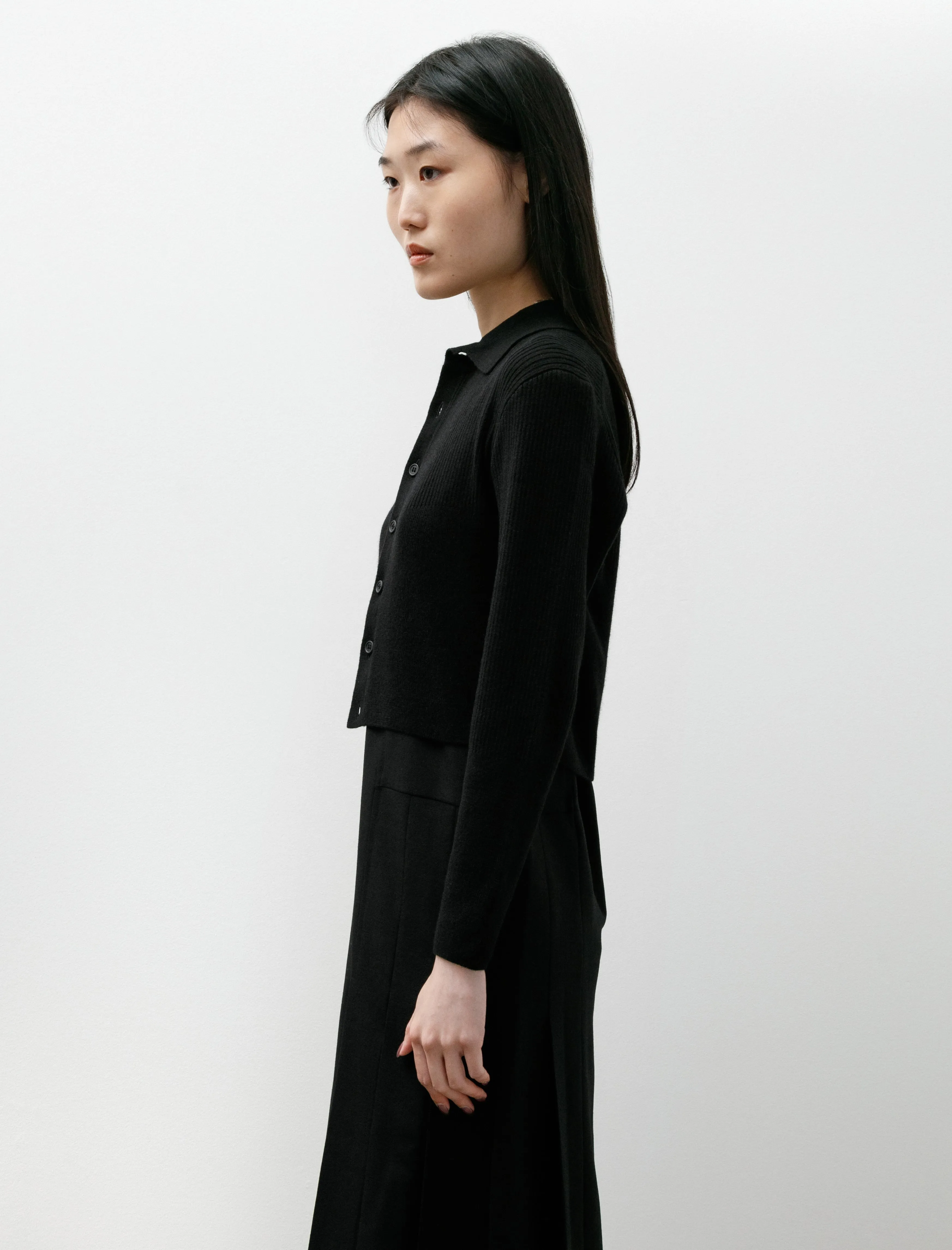 Silk Cashmere Rivulet Cropped Shirt Cardigan sold by SHOP NEIGHBOR product image thumbnail 4