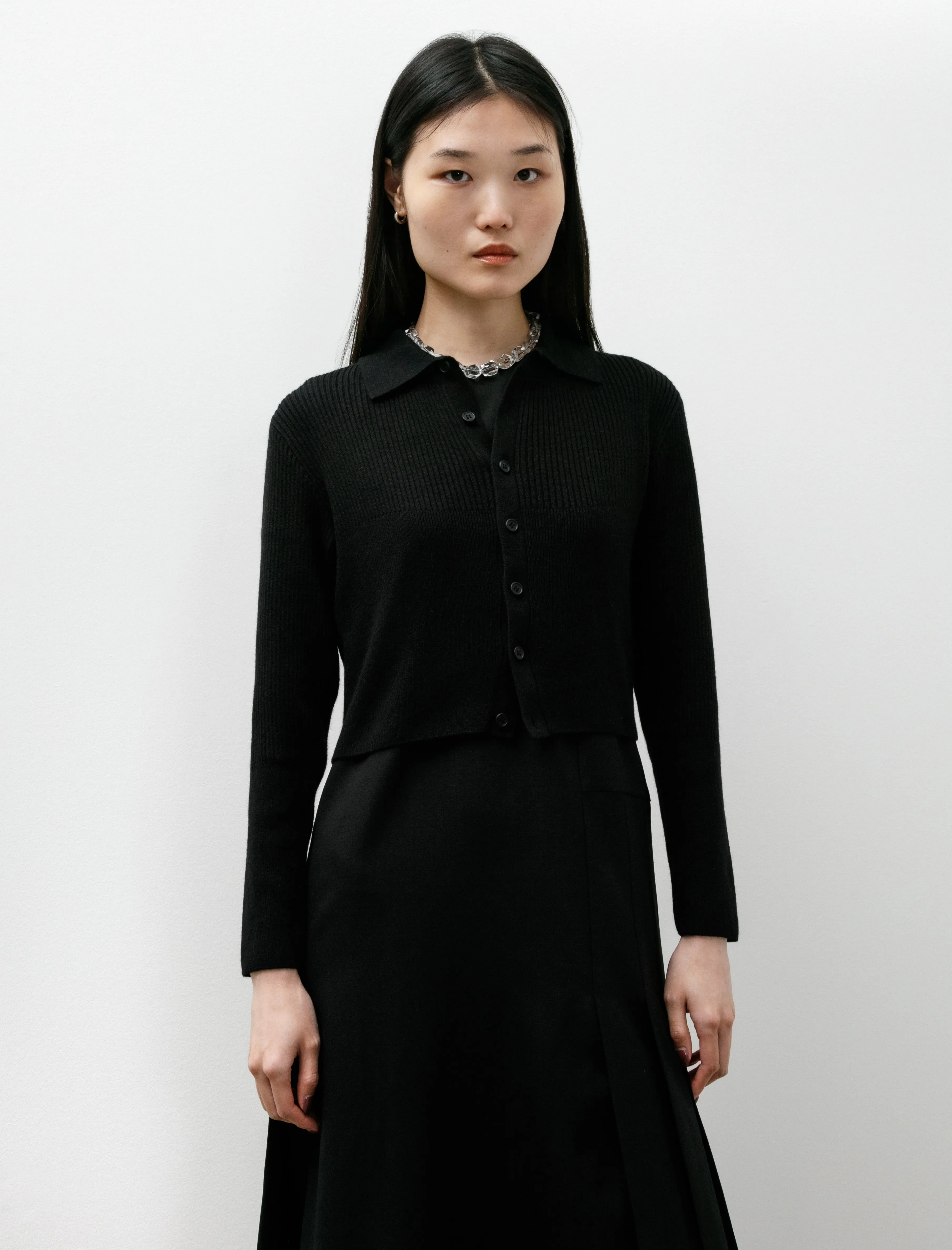 Silk Cashmere Rivulet Cropped Shirt Cardigan sold by SHOP NEIGHBOR product image thumbnail 2