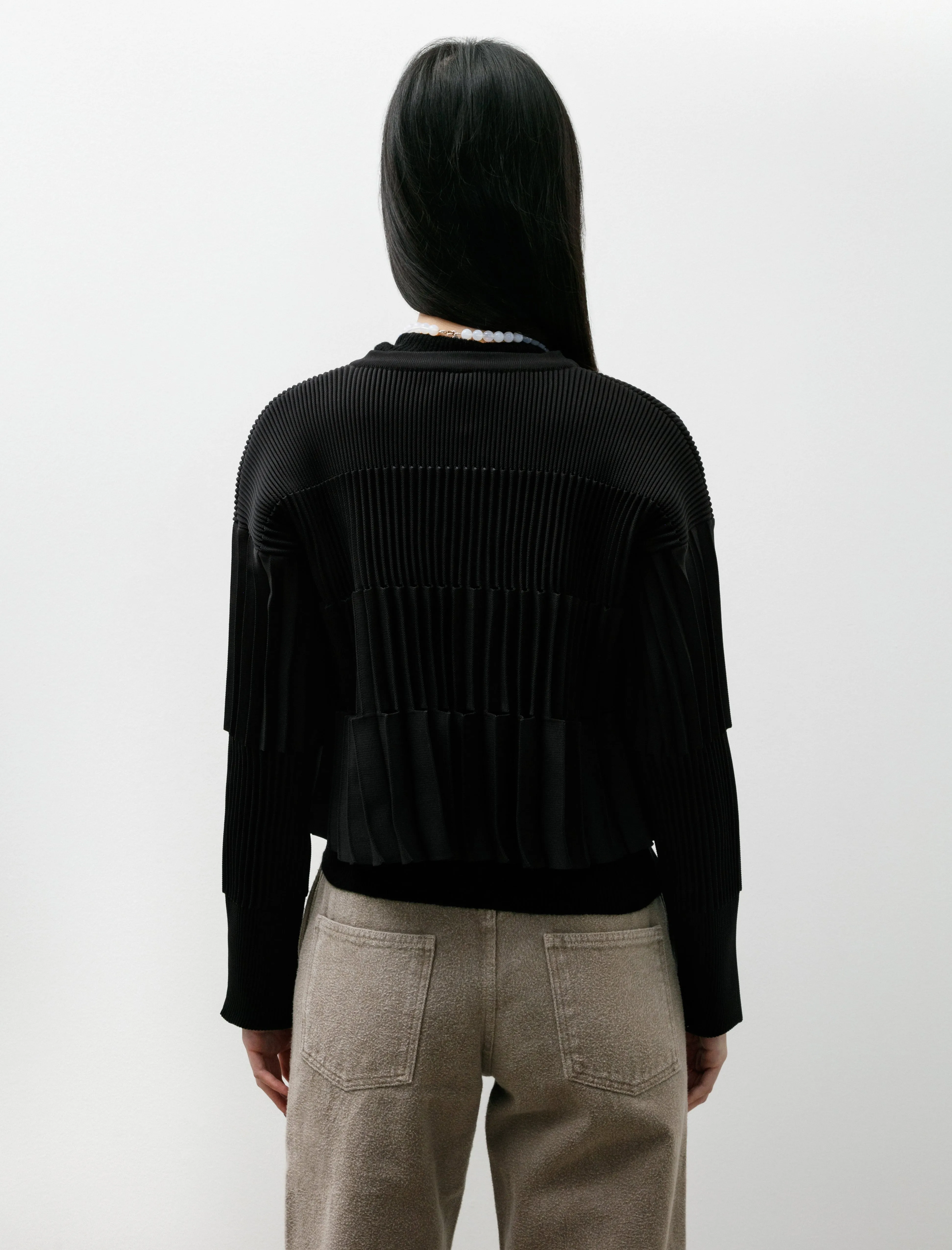 Accordion Cropped Cardigan Black sold by SHOP NEIGHBOR product image thumbnail 5