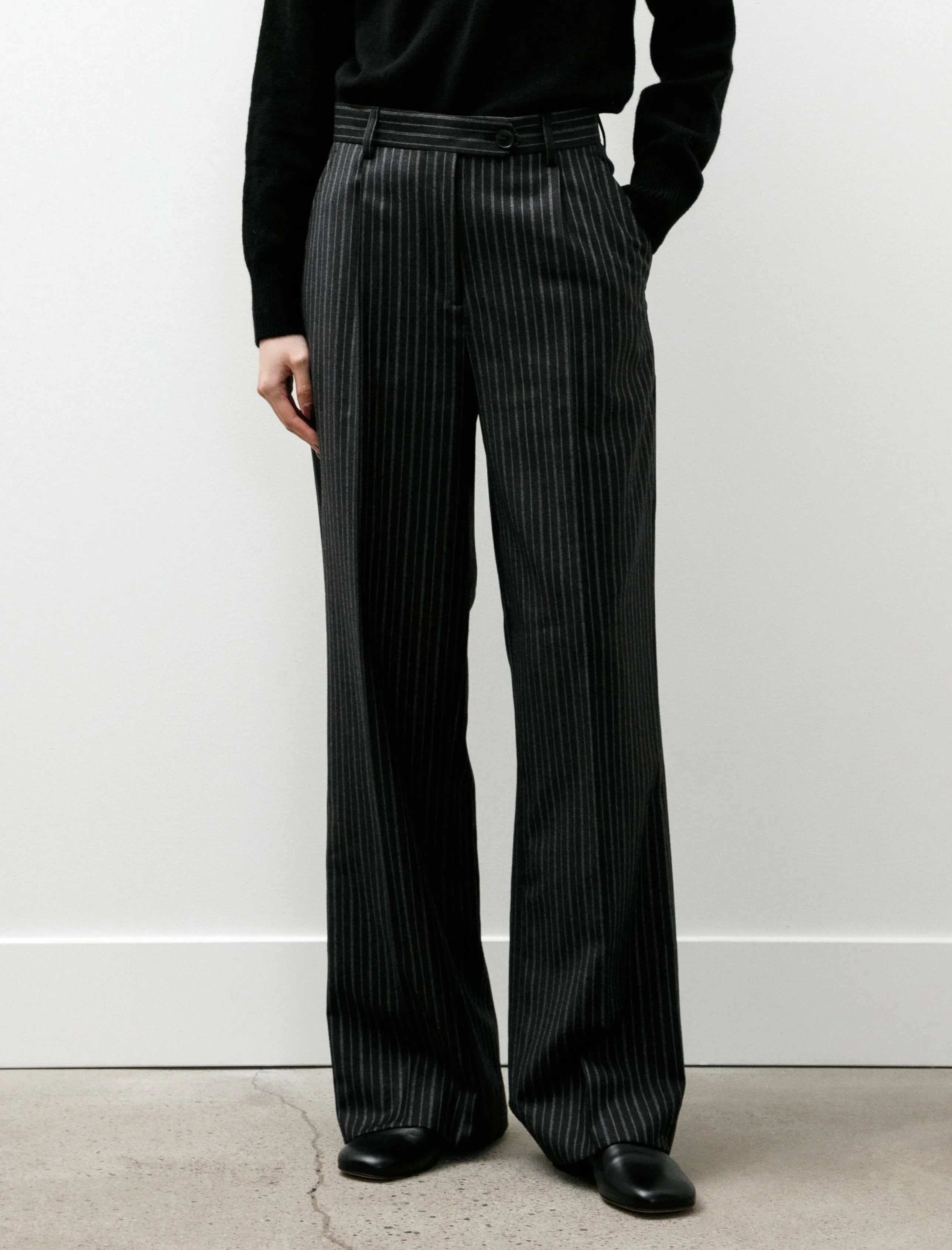 Primary Trousers Anthracite Multi Stripe Wool sold by SHOP NEIGHBOR product image thumbnail 2
