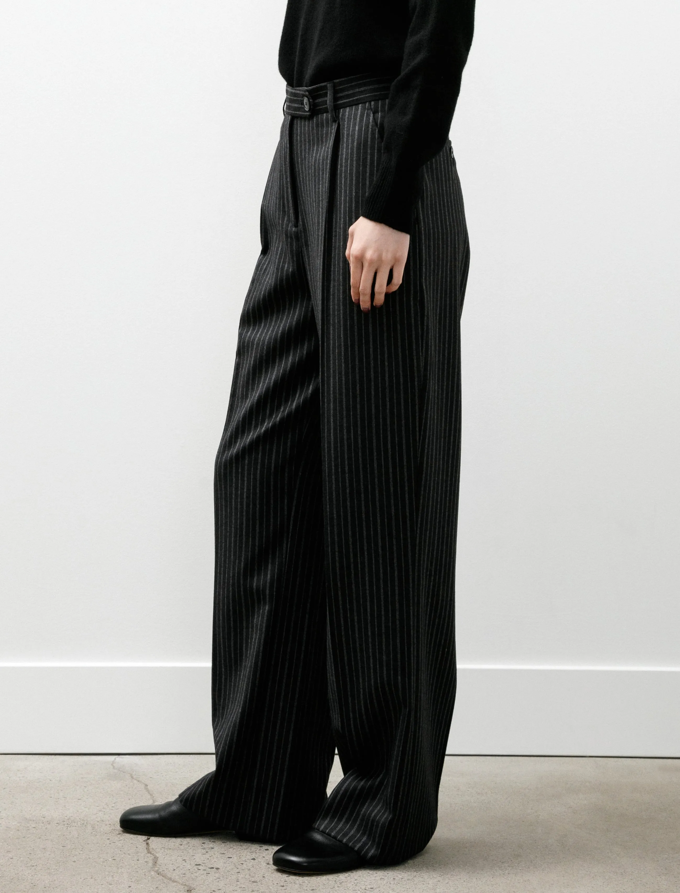 Primary Trousers Anthracite Multi Stripe Wool sold by SHOP NEIGHBOR product image thumbnail 4