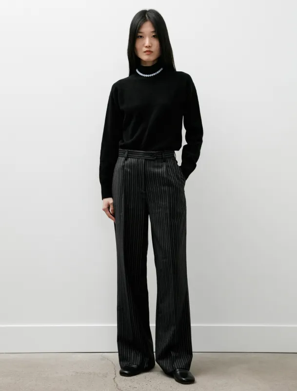 Primary Trousers Anthracite Multi Stripe Wool made by SHOP NEIGHBOR