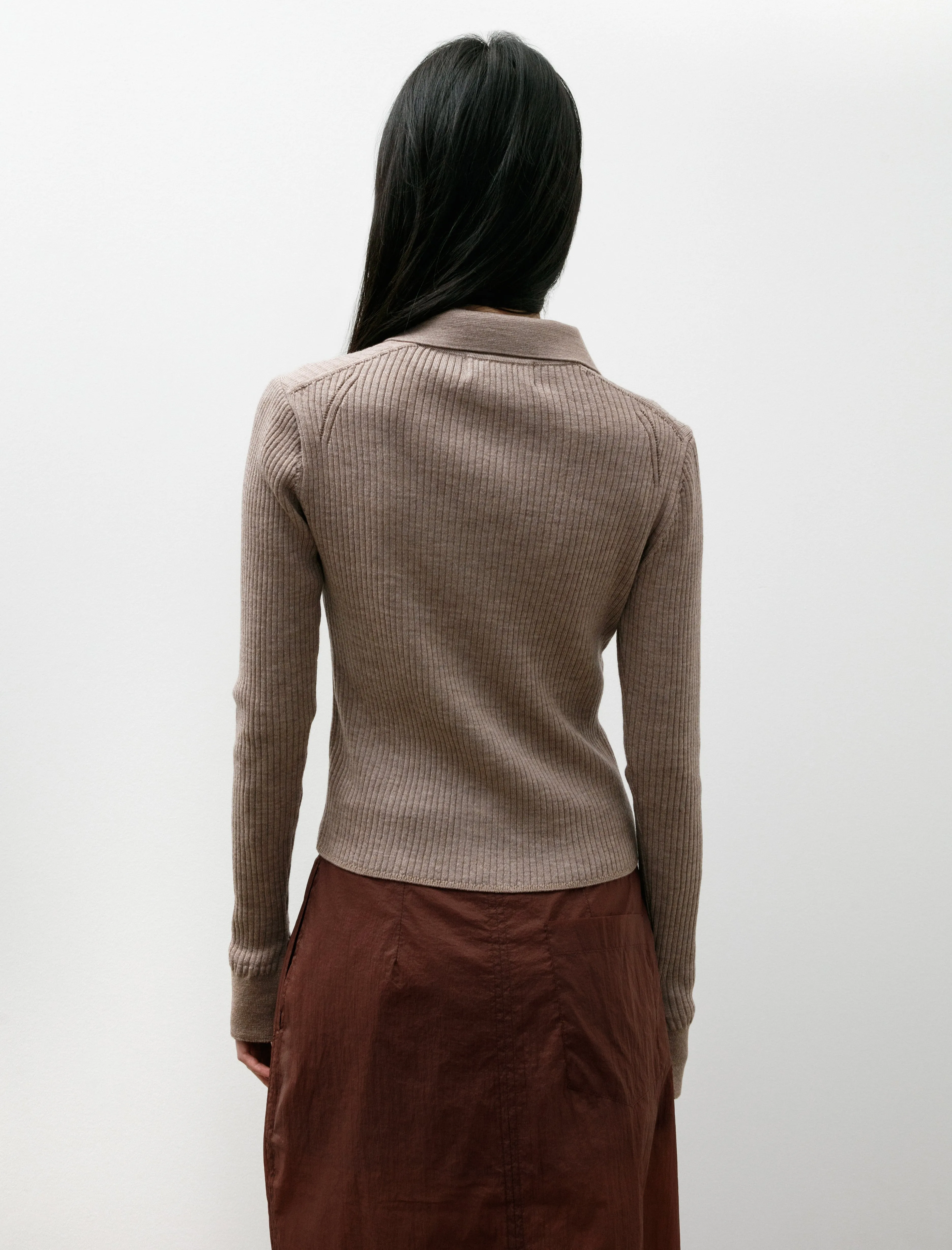 Knitted Rib Shirt Oatmeal sold by SHOP NEIGHBOR product image thumbnail 4