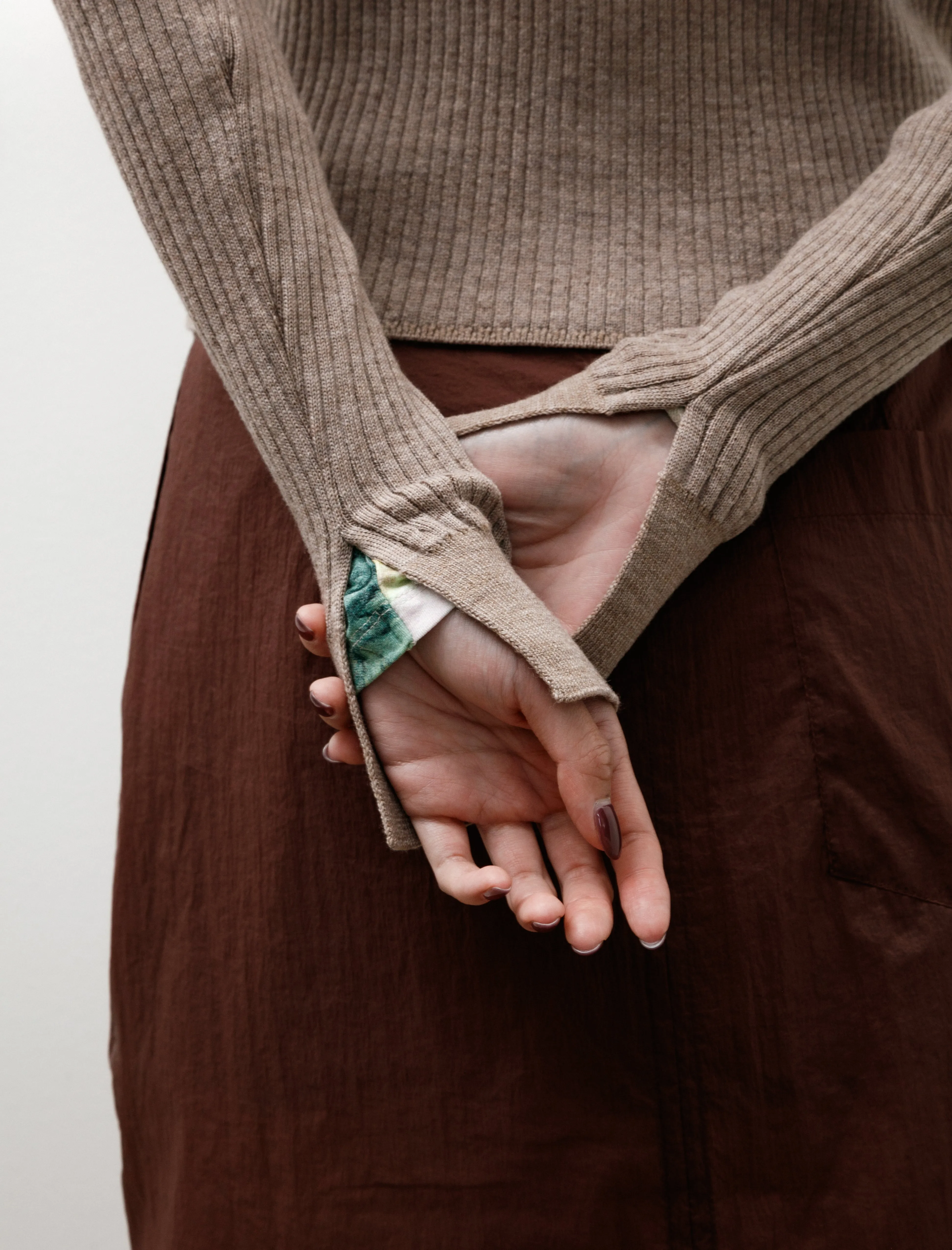 Knitted Rib Shirt Oatmeal sold by SHOP NEIGHBOR product image thumbnail 5