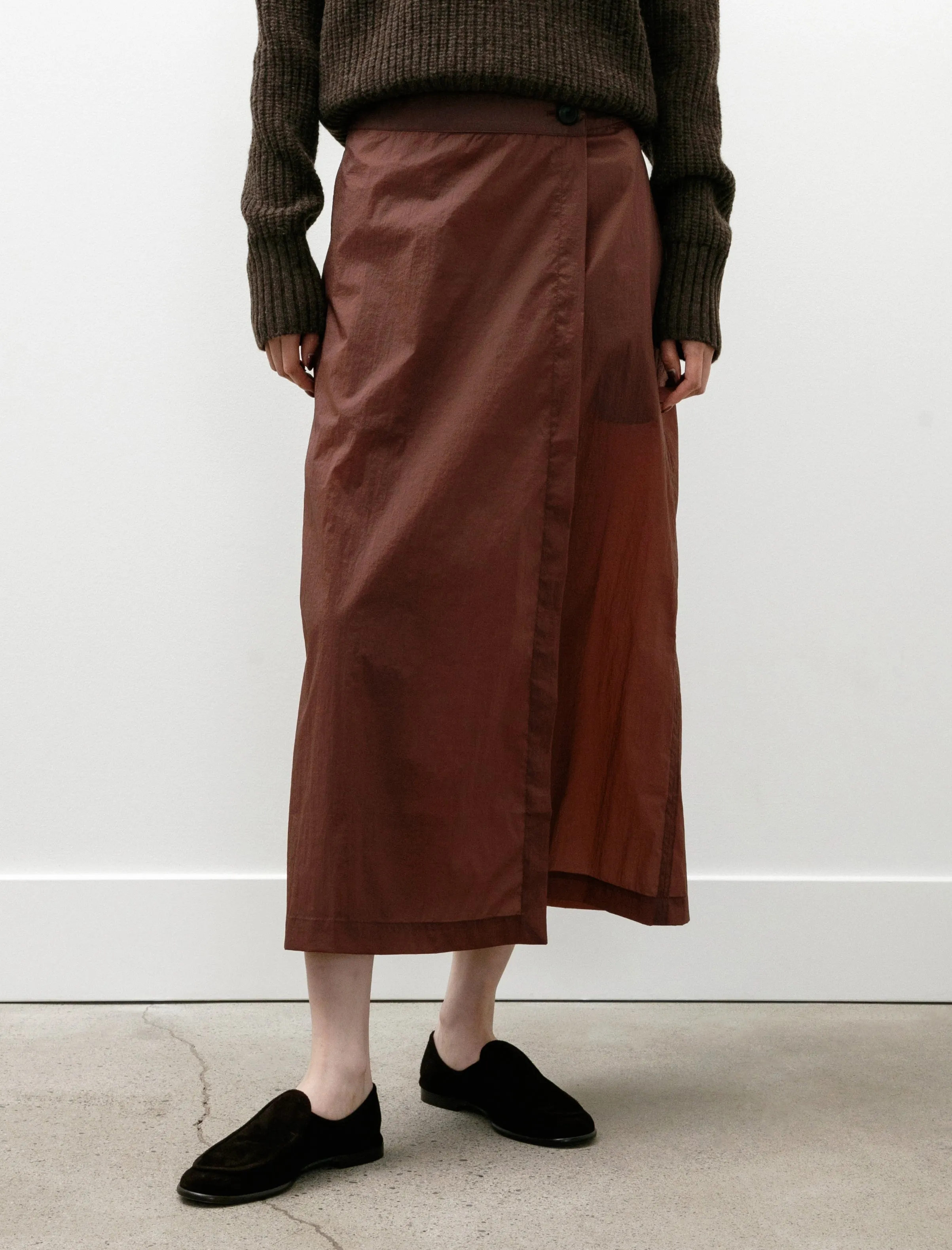 Classic Wrap Skirt Merlot Crinkled Tech sold by SHOP NEIGHBOR product image thumbnail 2