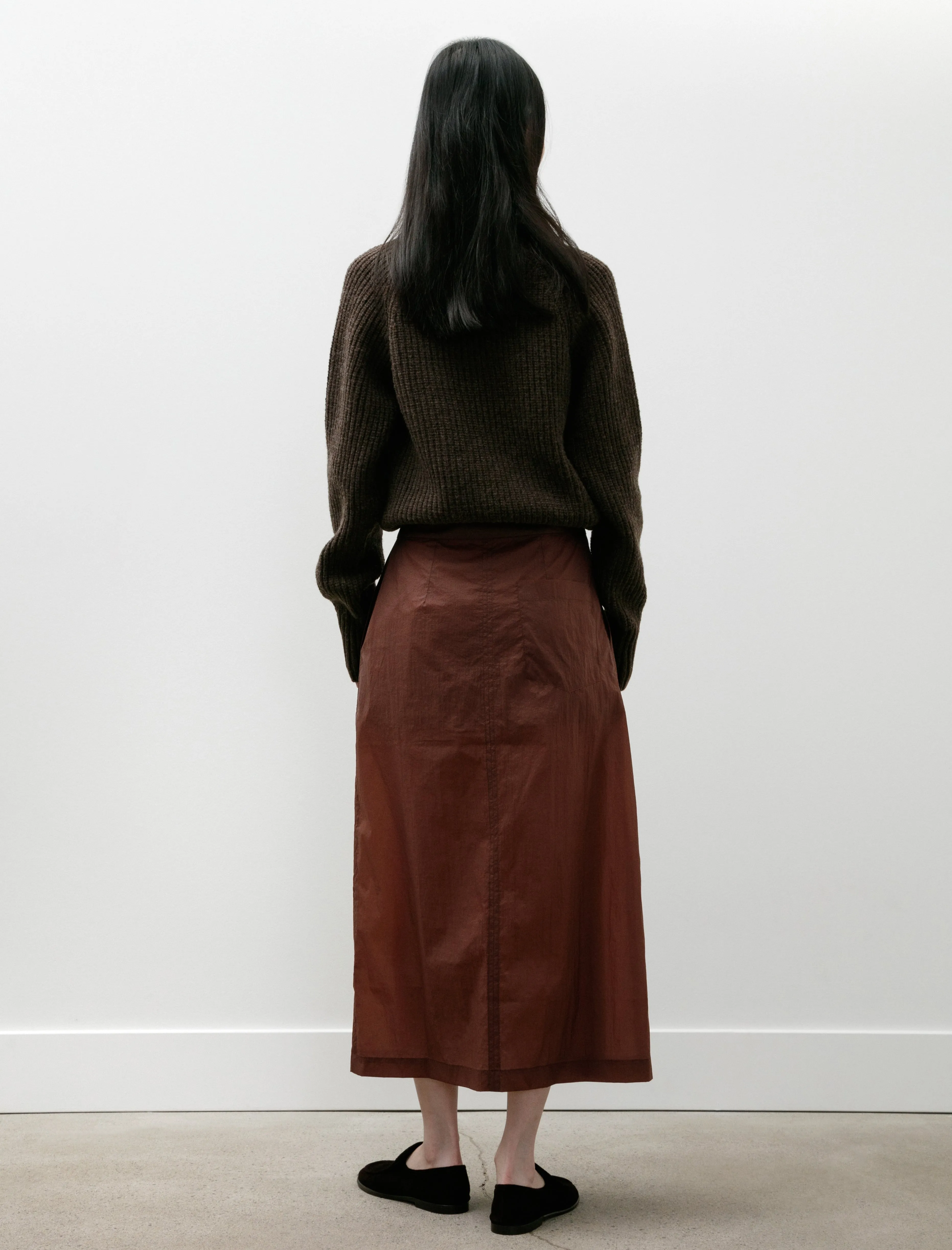 Classic Wrap Skirt Merlot Crinkled Tech sold by SHOP NEIGHBOR product image thumbnail 5